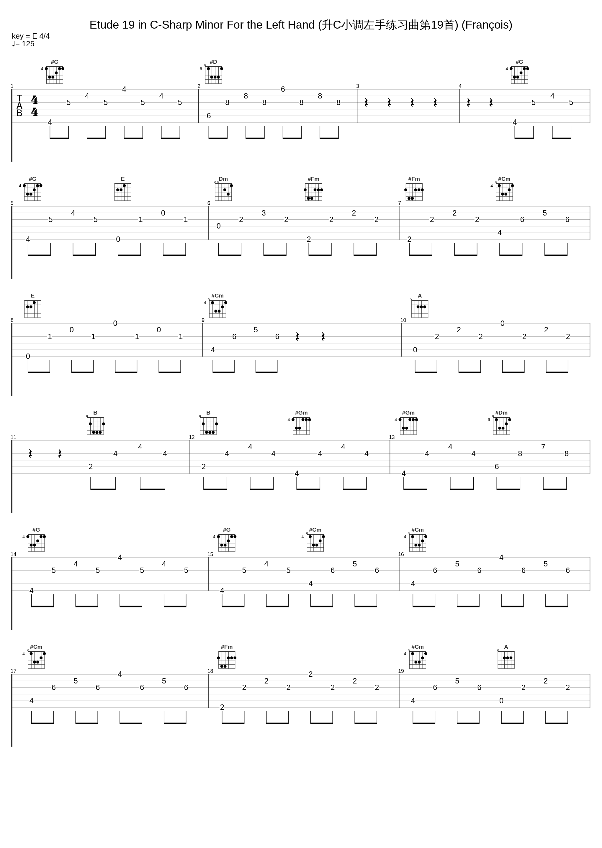 Etude 19 in C-Sharp Minor For the Left Hand (升C小调左手练习曲第19首) (François)_Samson François_1