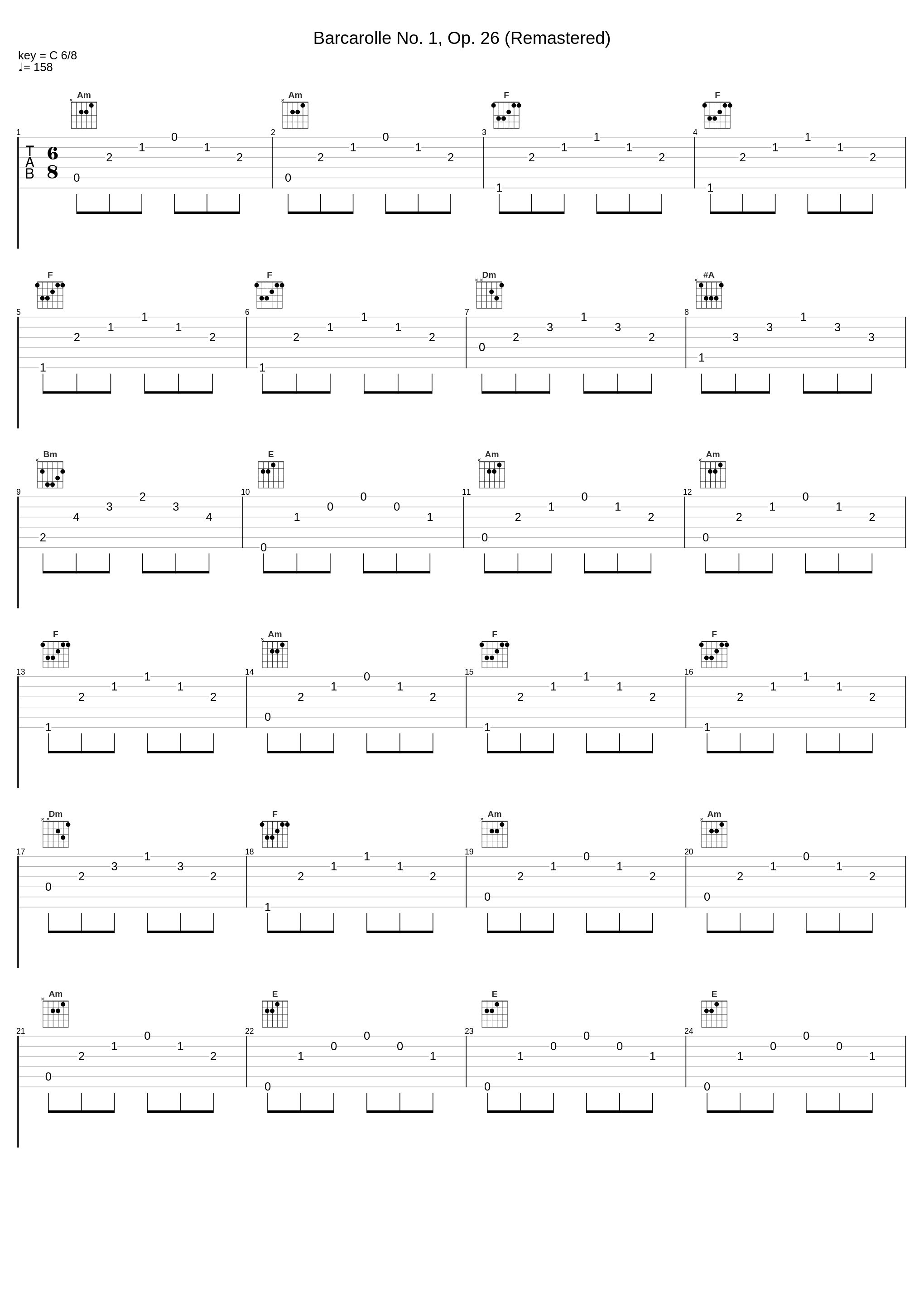 Barcarolle No. 1, Op. 26 (Remastered)_Gabriel Fauré_1