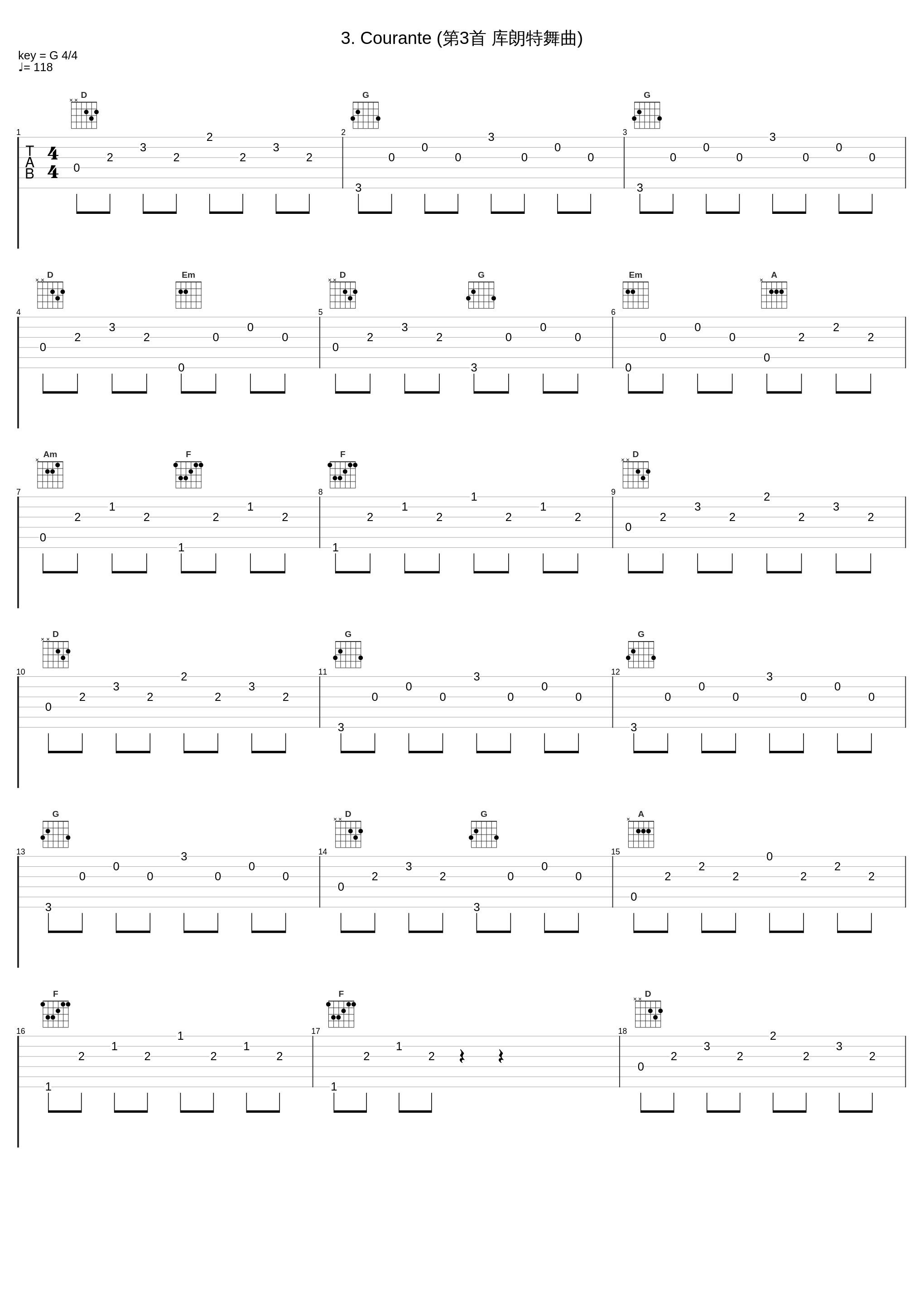 3. Courante (第3首 库朗特舞曲)_Maurice Gendron_1