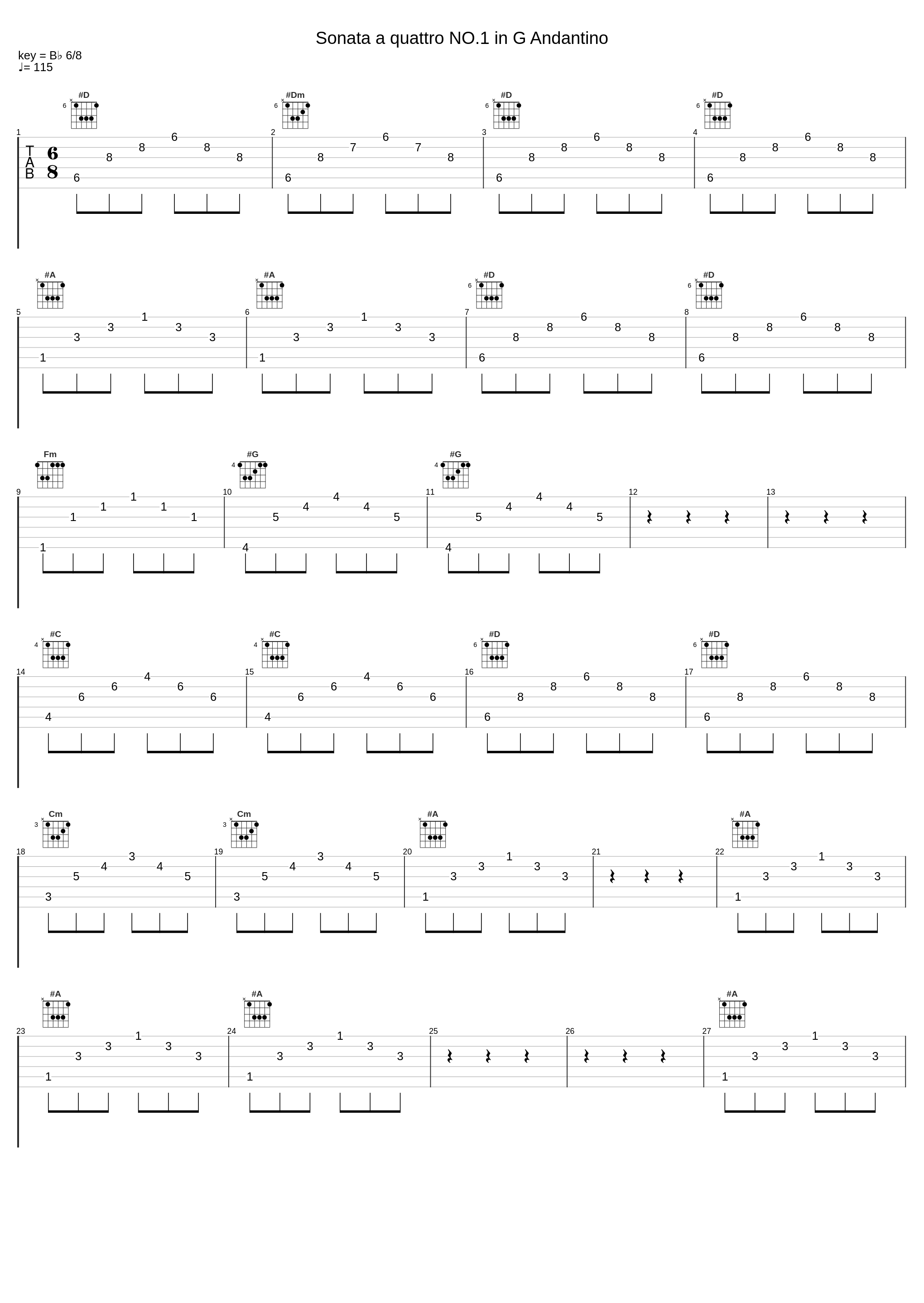 Sonata a quattro NO.1 in G Andantino_Gioachino Rossini_1