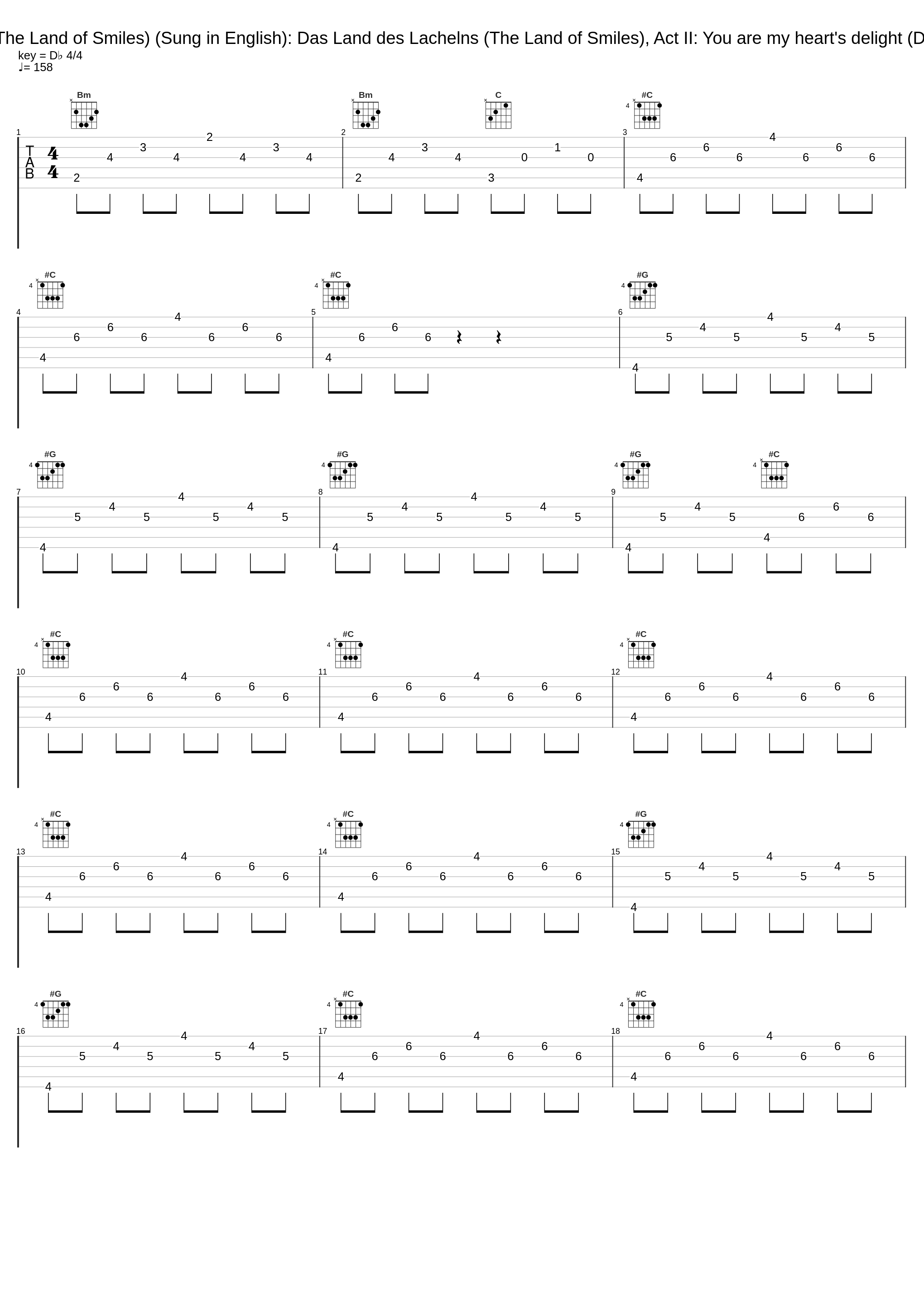 Das Land des Lachelns (The Land of Smiles) (Sung in English): Das Land des Lachelns (The Land of Smiles), Act II: You are my heart's delight (Dein ist mein ganzes Herz)_Studio vocals,Beromünster Radio Orchestra,Franz Lehár_1