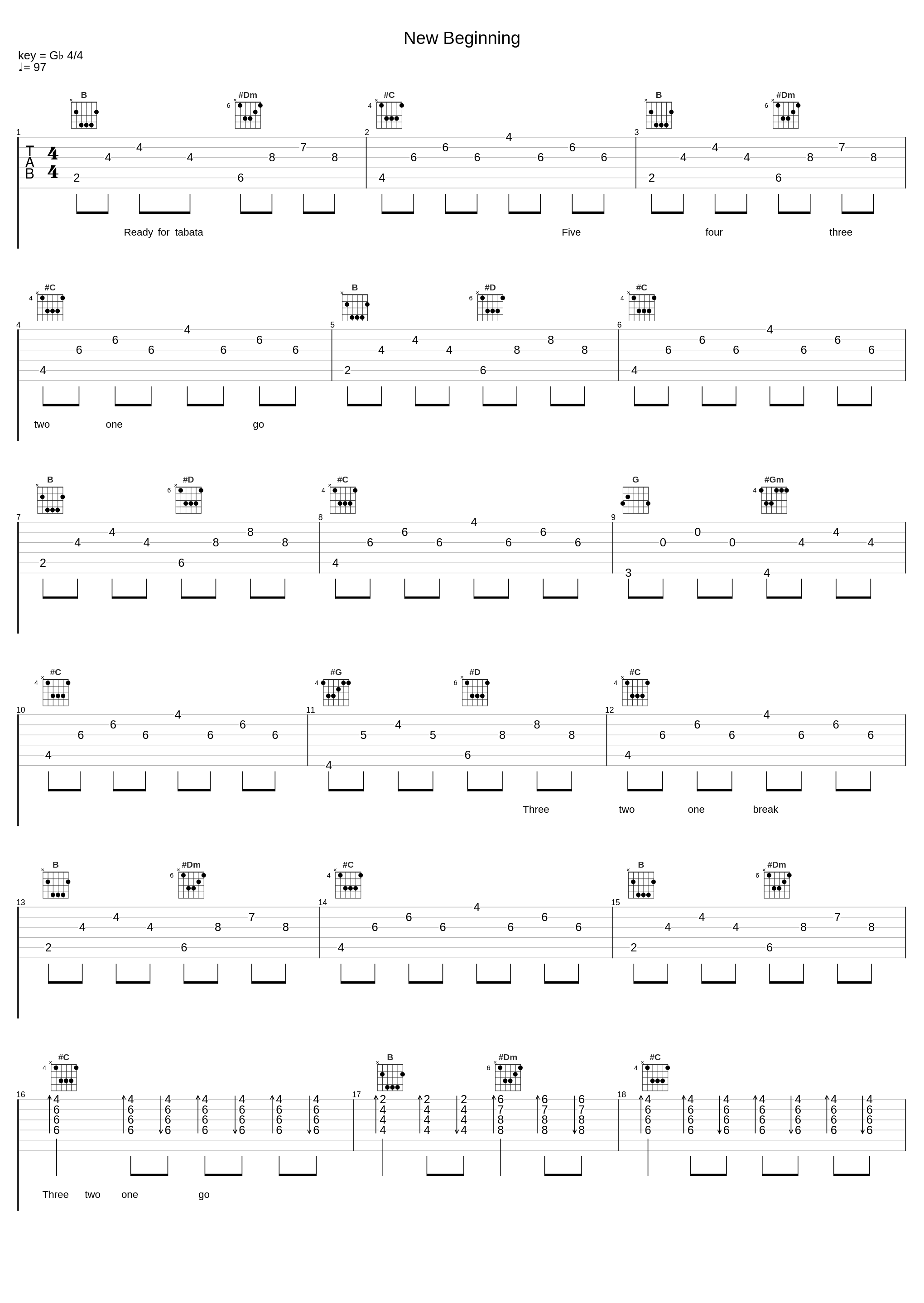 New Beginning_Tabata Music_1