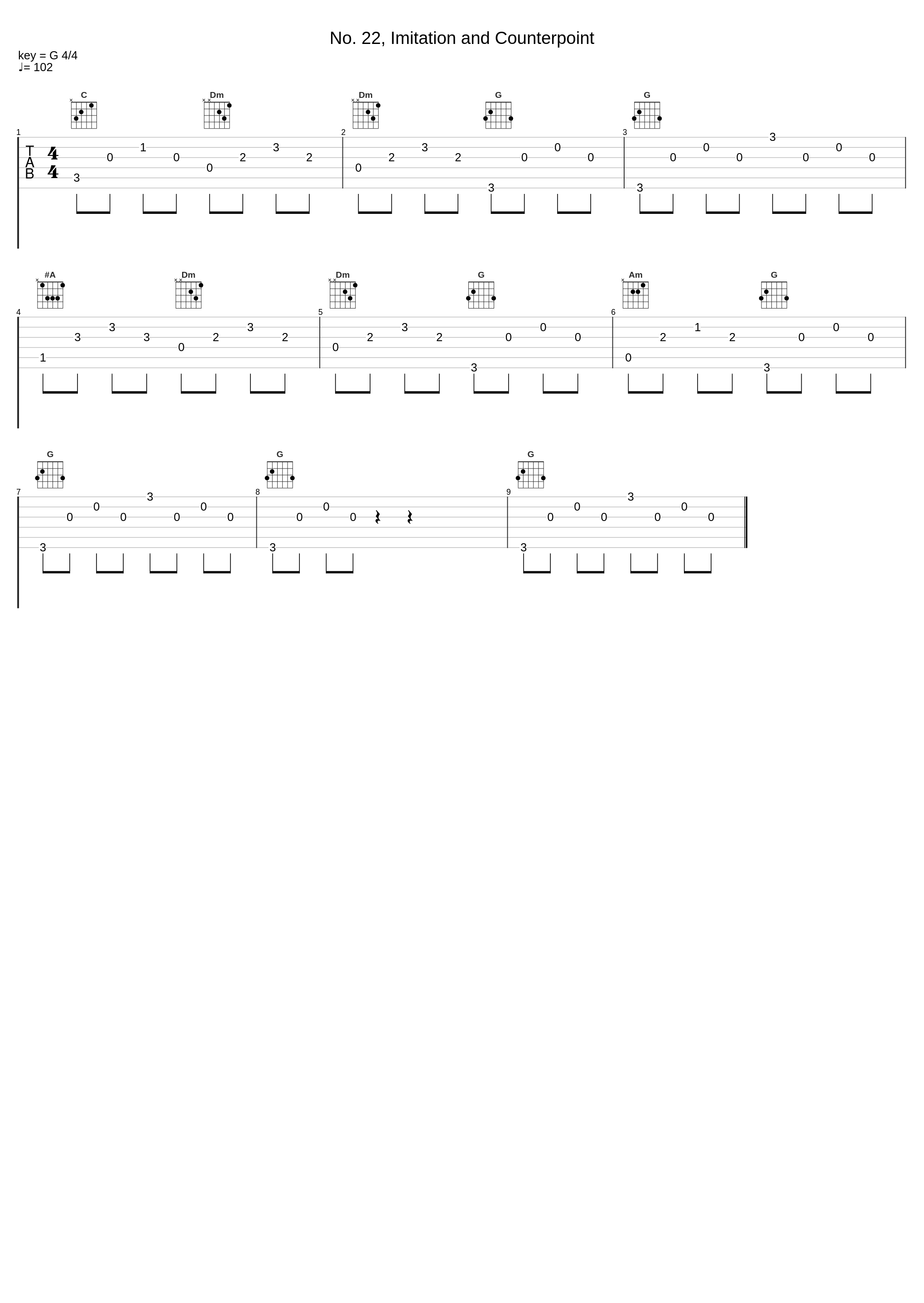 No. 22, Imitation and Counterpoint_György Sándor,Béla Bartók_1