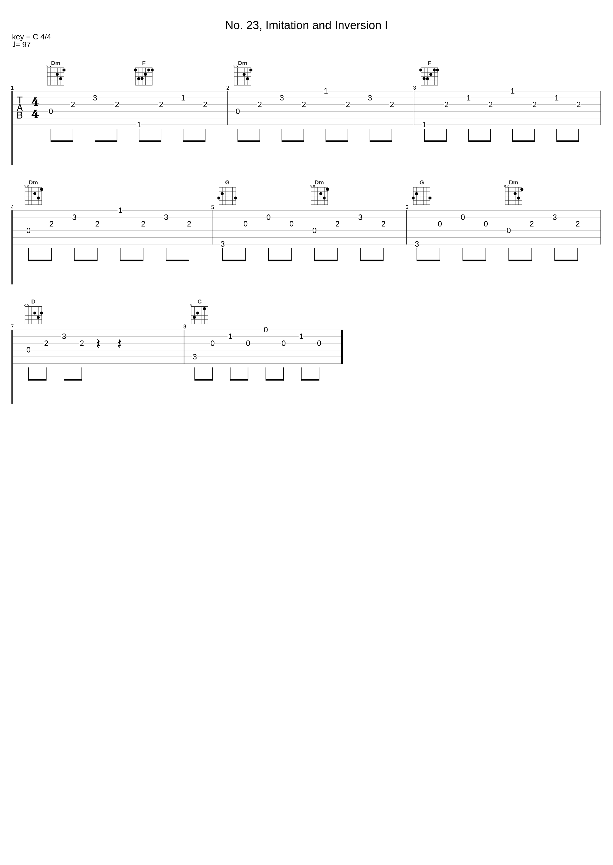 No. 23, Imitation and Inversion I_György Sándor,Béla Bartók_1