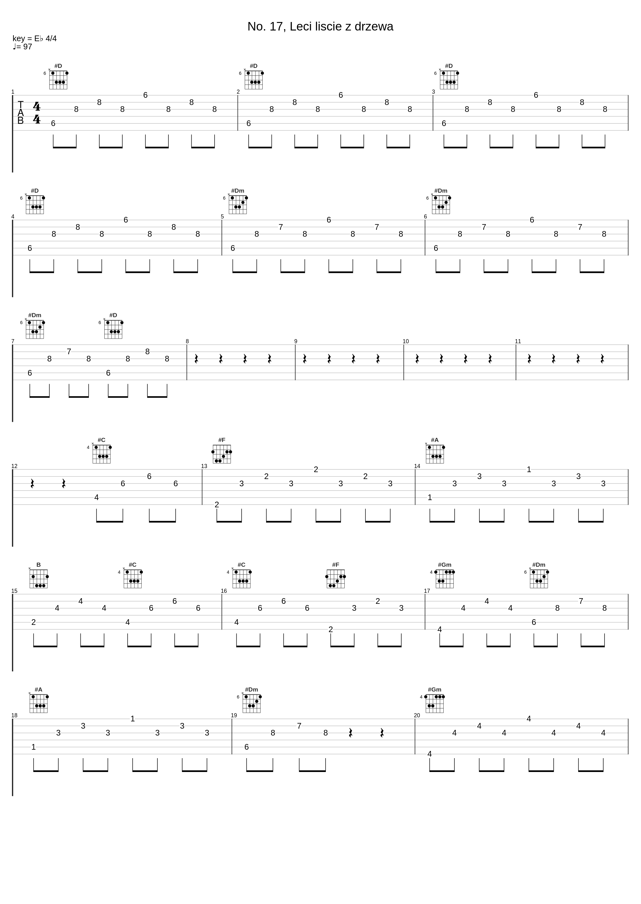 No. 17, Leci liscie z drzewa_Frédéric Chopin_1