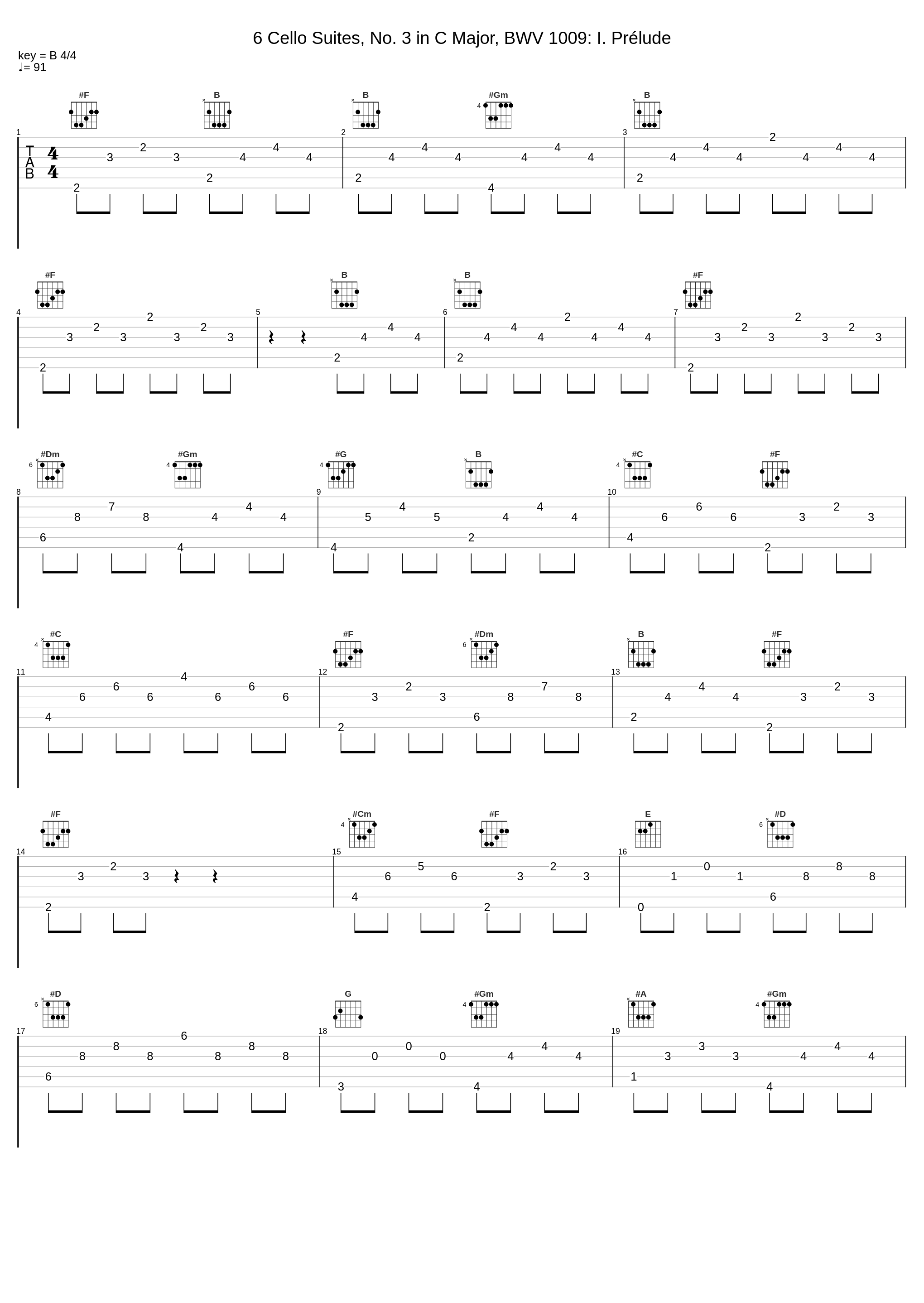 6 Cello Suites, No. 3 in C Major, BWV 1009: I. Prélude_Paul Dwyer_1