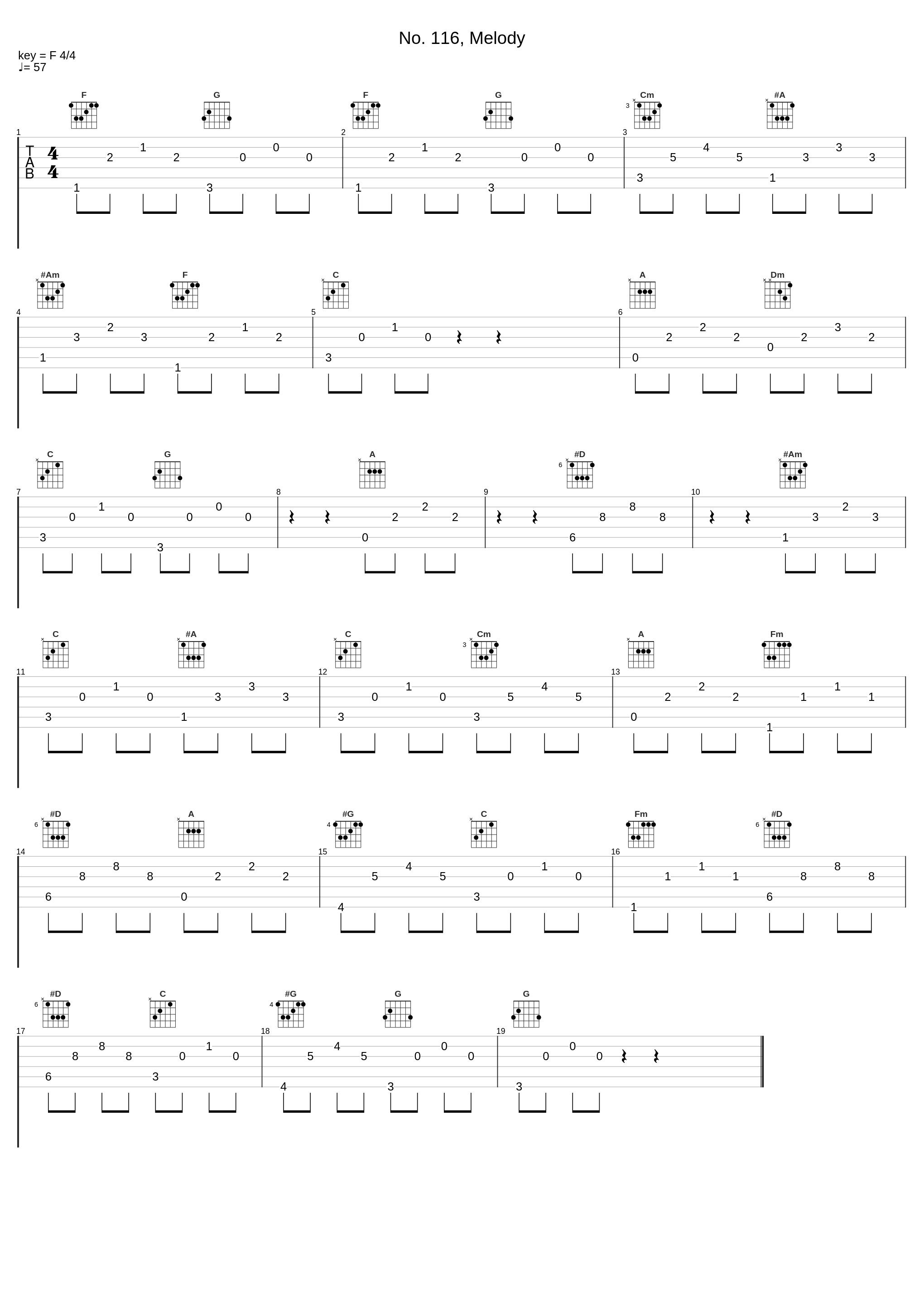 No. 116, Melody_György Sándor,Béla Bartók_1