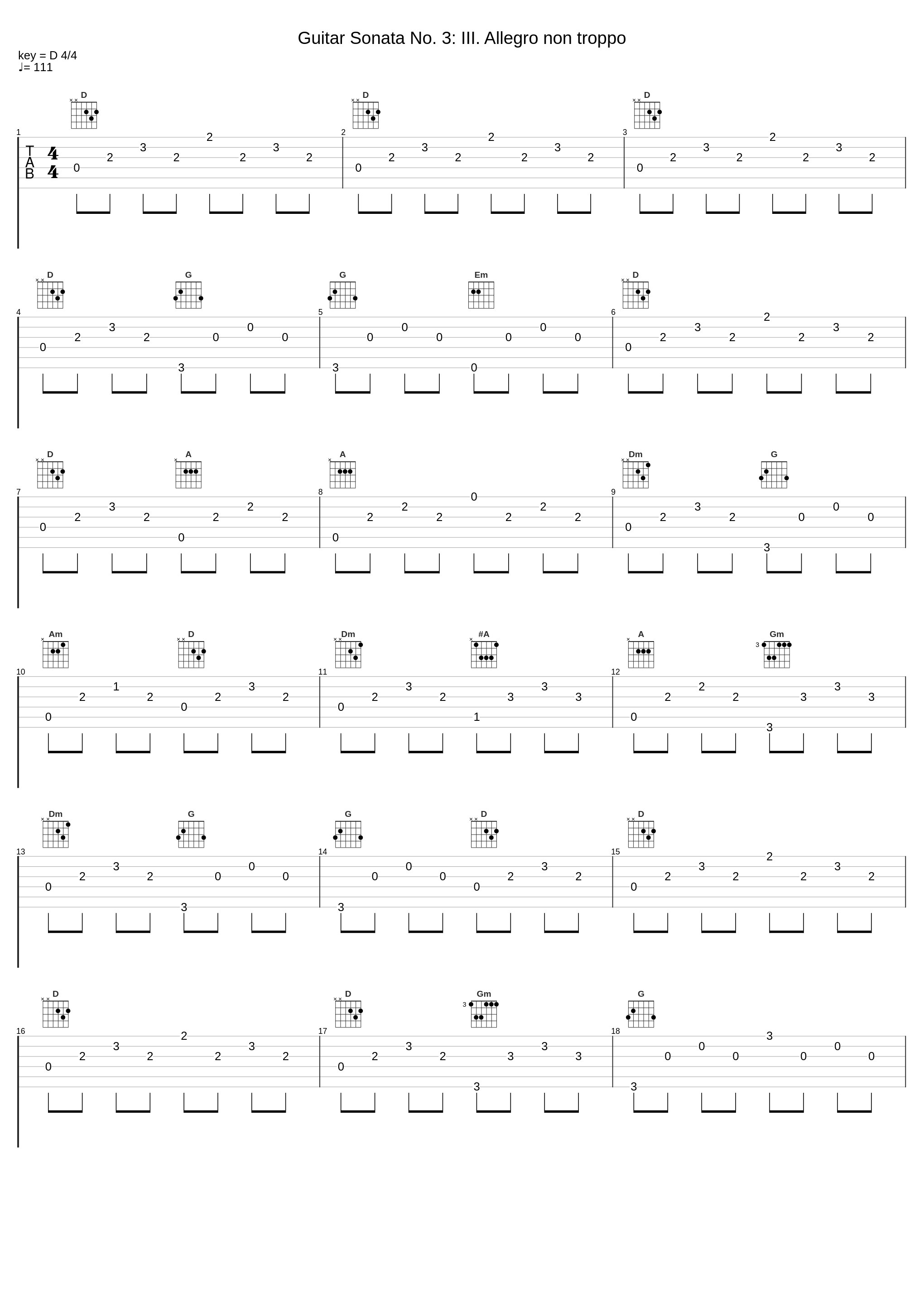 Guitar Sonata No. 3: III. Allegro non troppo_Manuel María Ponce,Carlos Bernal_1