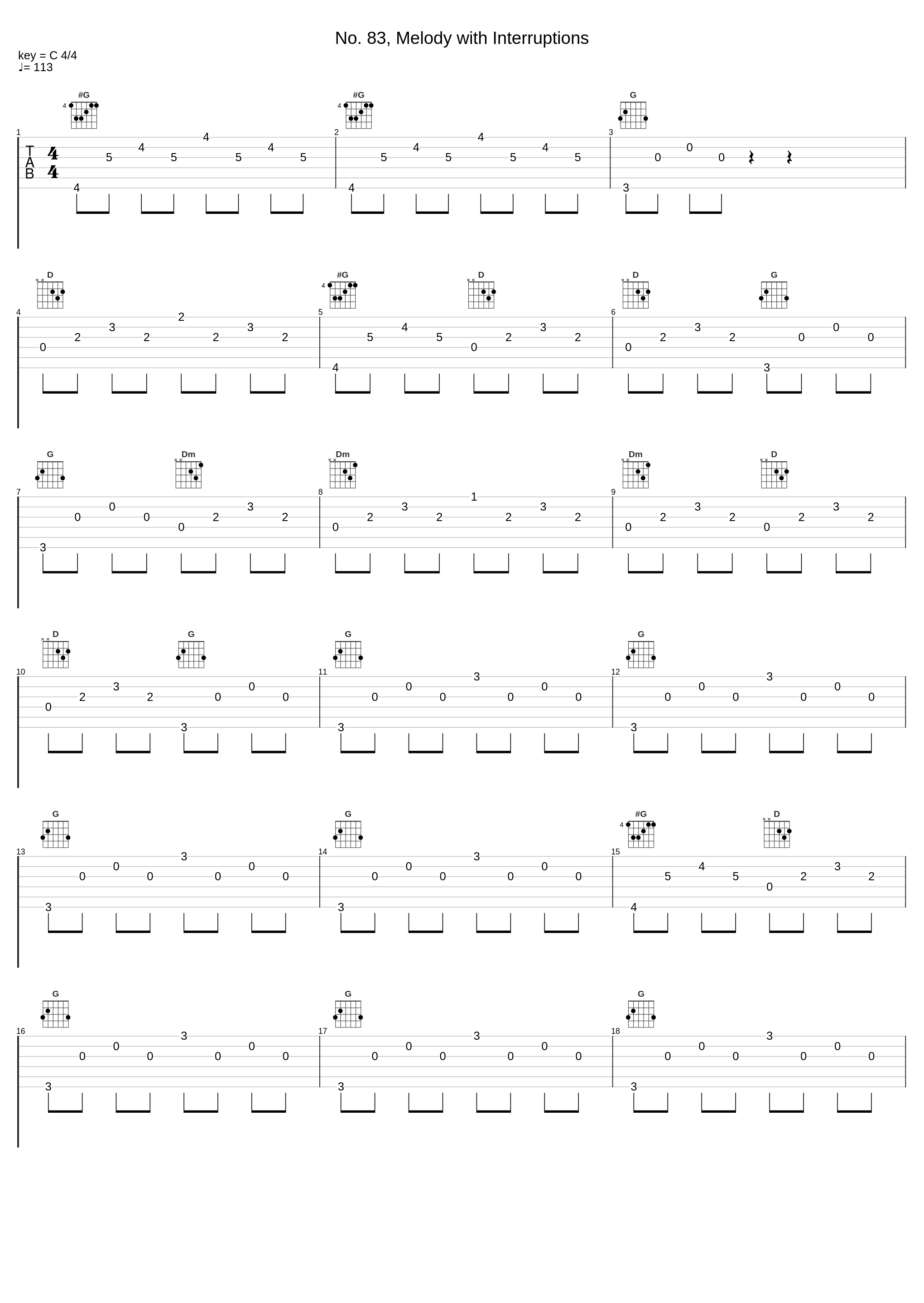 No. 83, Melody with Interruptions_György Sándor,Béla Bartók_1