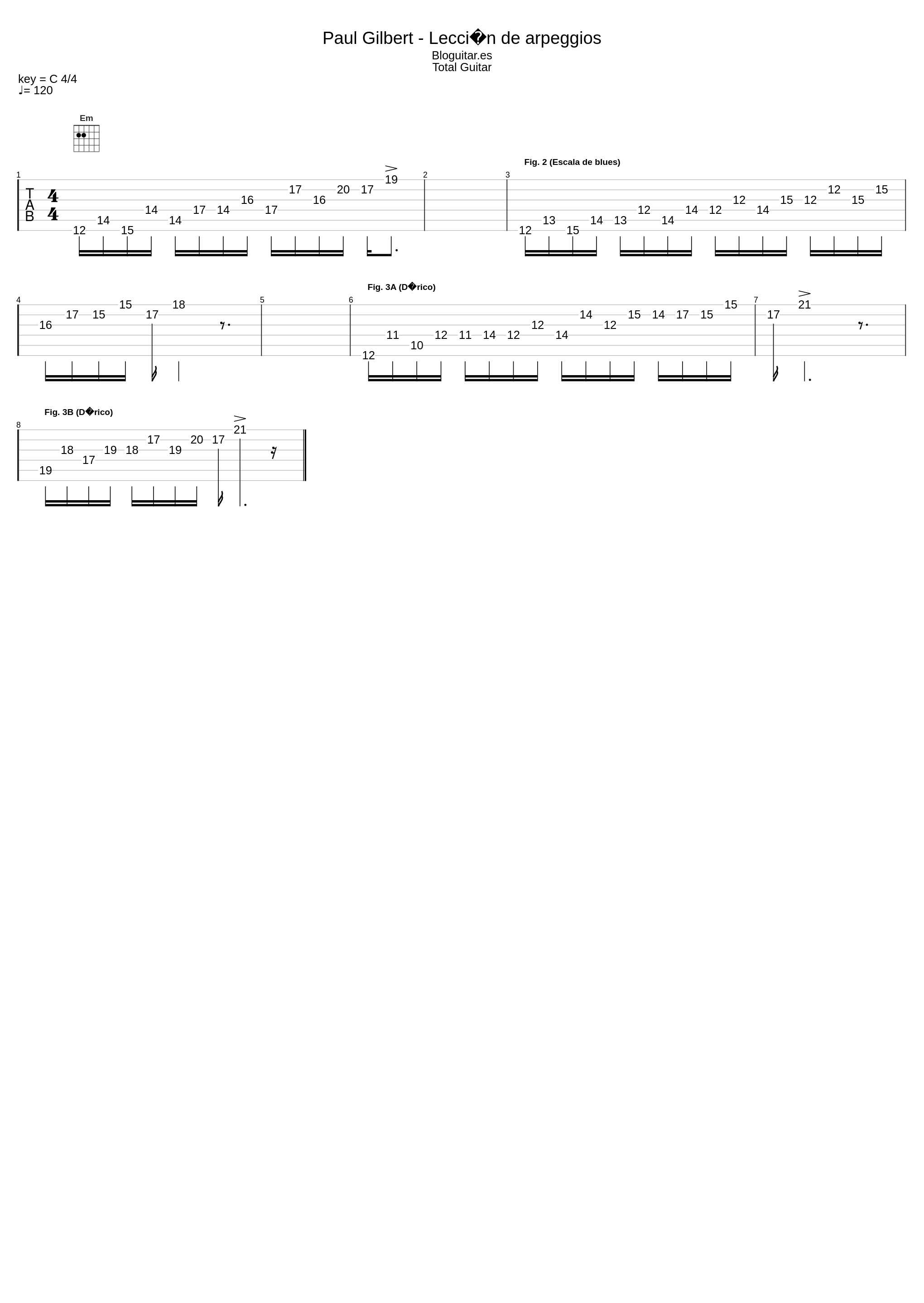 Lección De Arpegios_Paul Gilbert_1