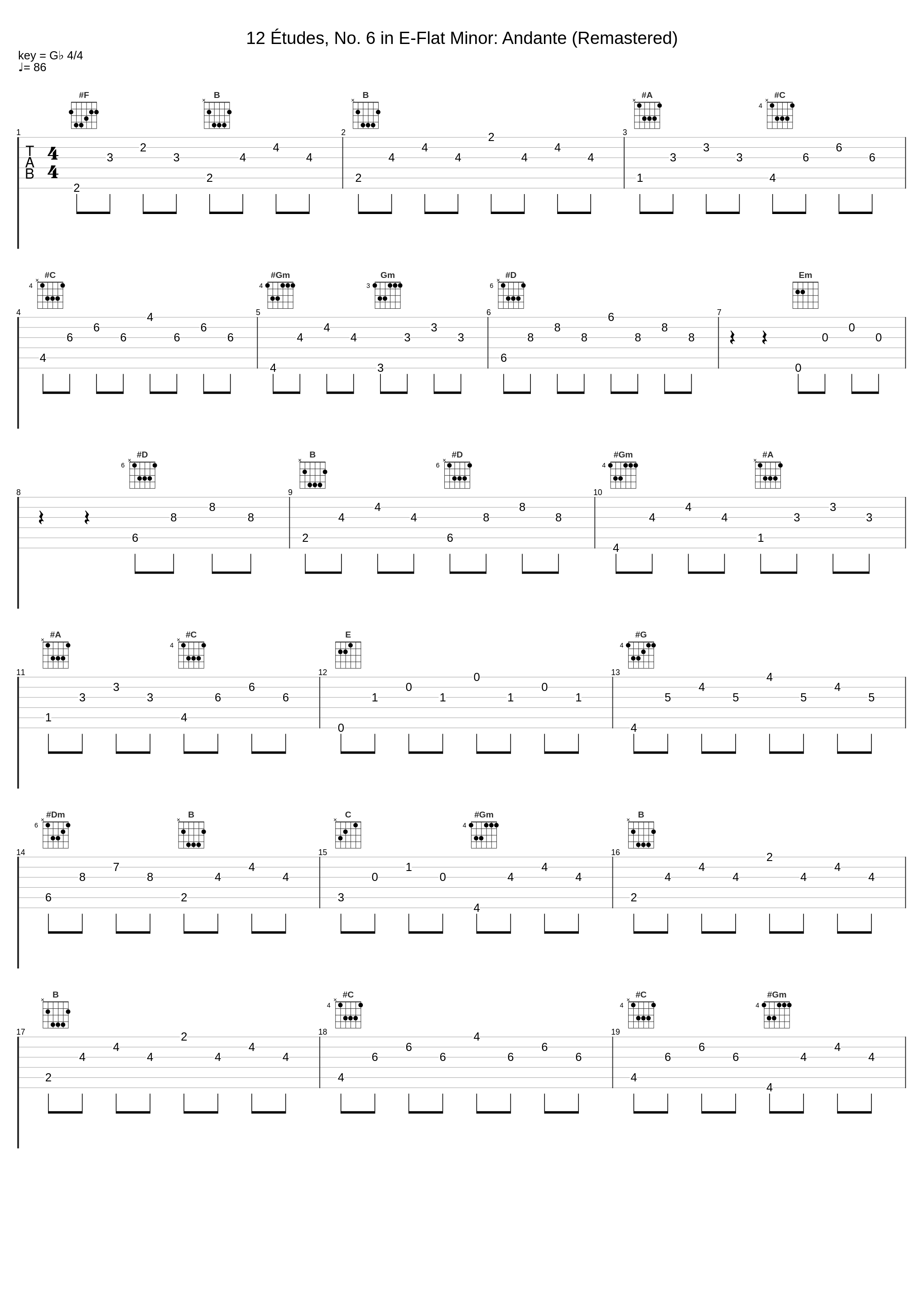 12 Études, No. 6 in E-Flat Minor: Andante (Remastered)_Frédéric Chopin_1