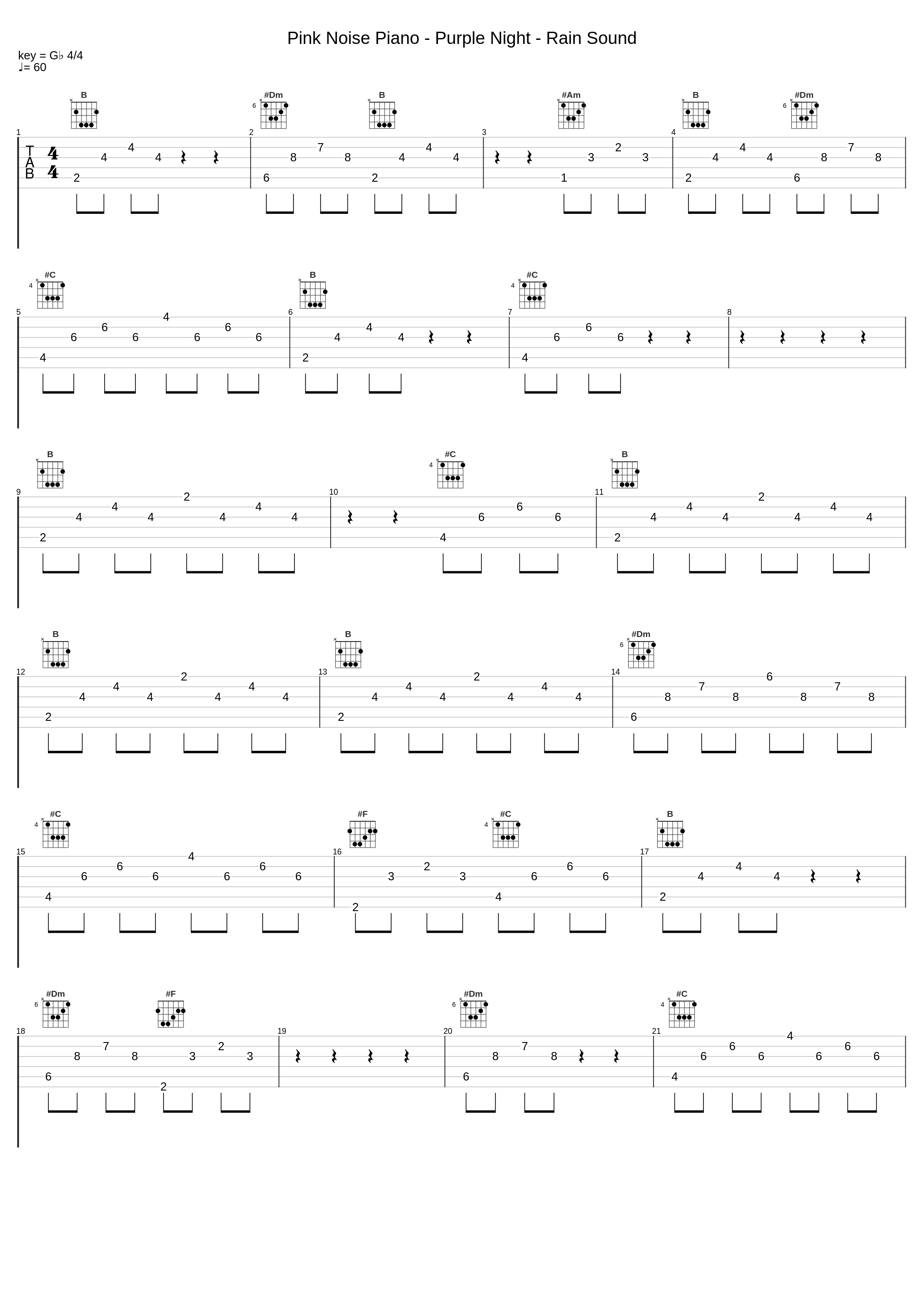 Pink Noise Piano - Purple Night - Rain Sound_Sleep Music,Deep Sleep Pink Noises,Pink Noise_1