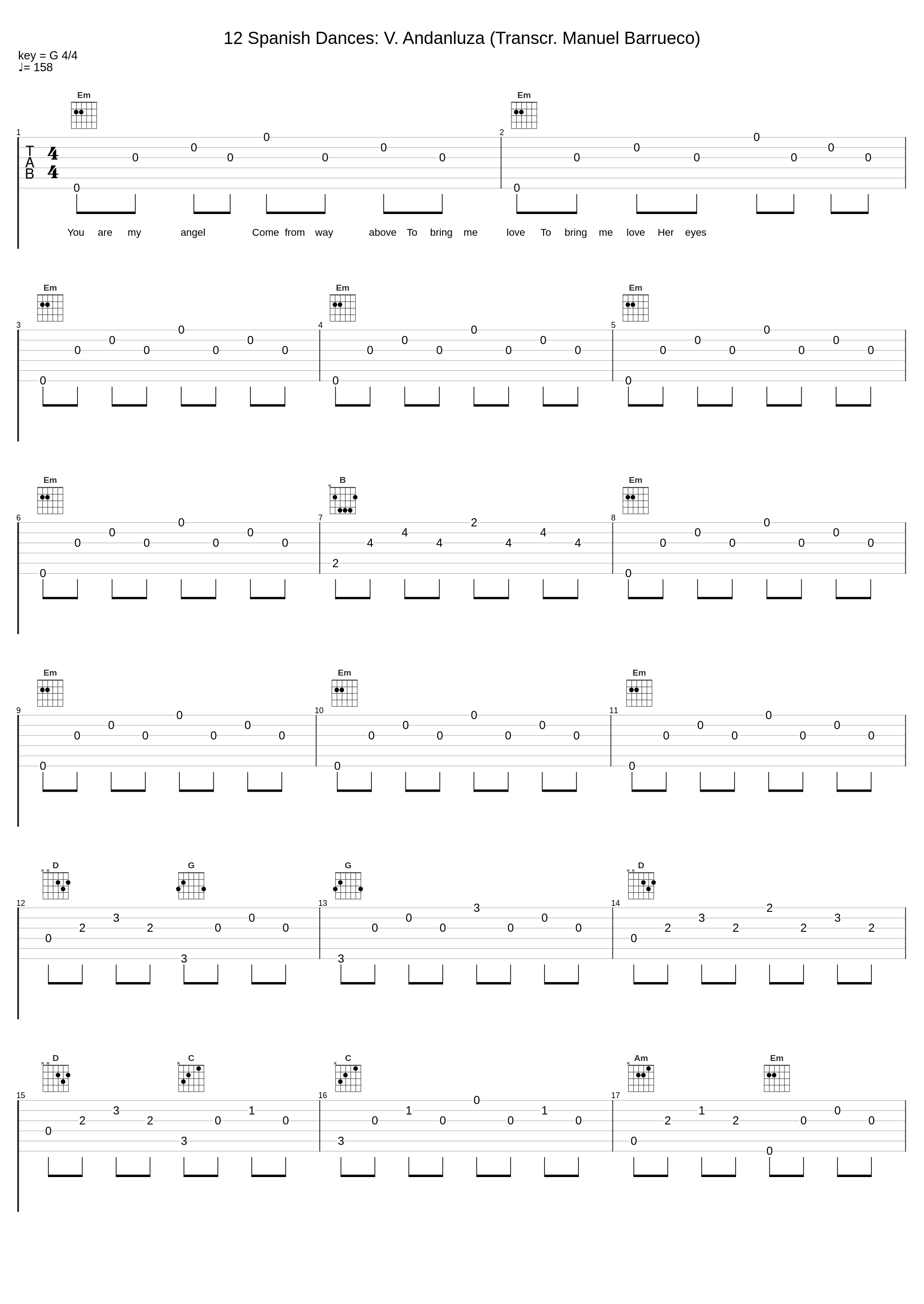 12 Spanish Dances: V. Andanluza (Transcr. Manuel Barrueco)_Manuel Barrueco_1