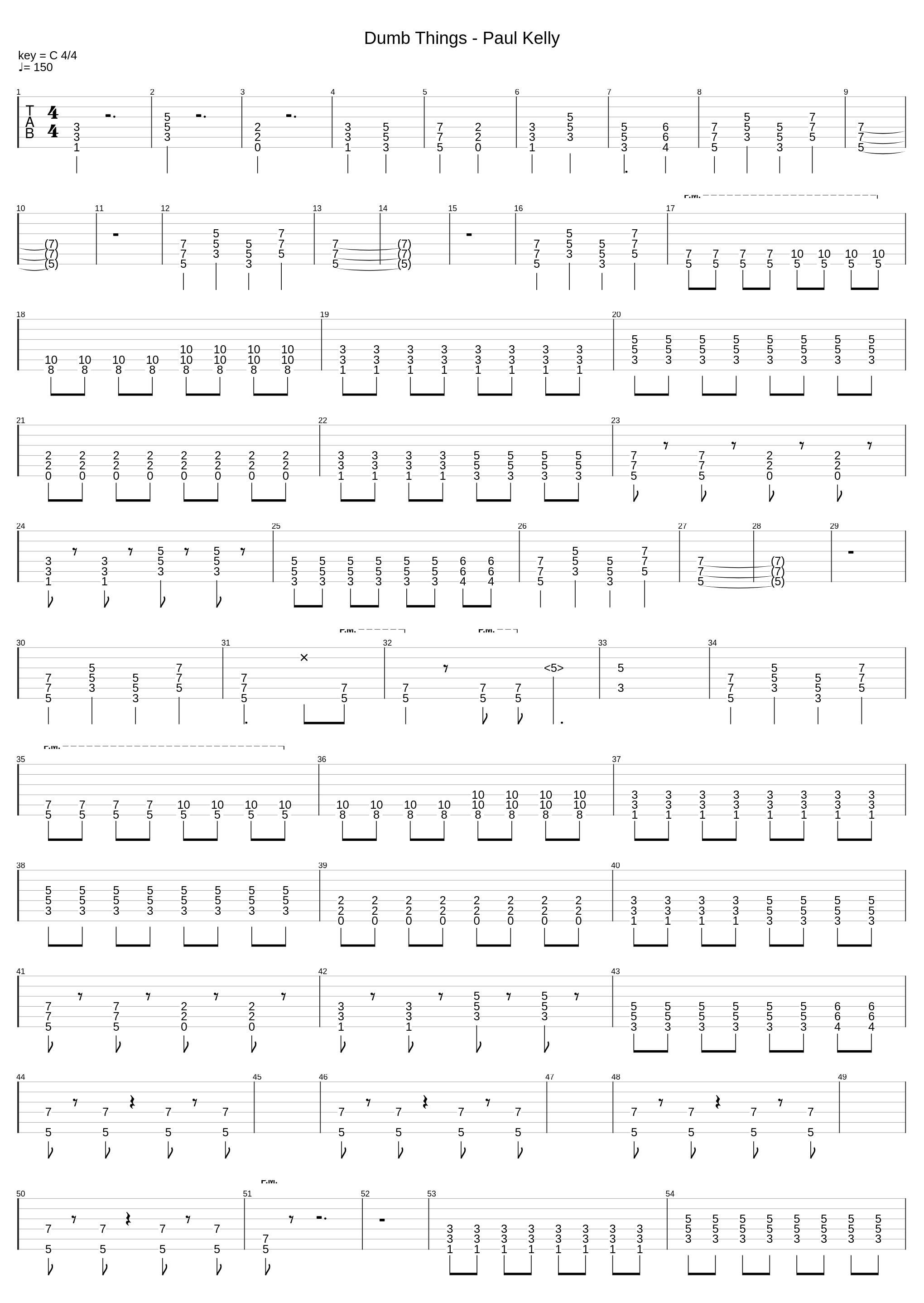 Dumb Things - Punk Version_Paul Kelly_1