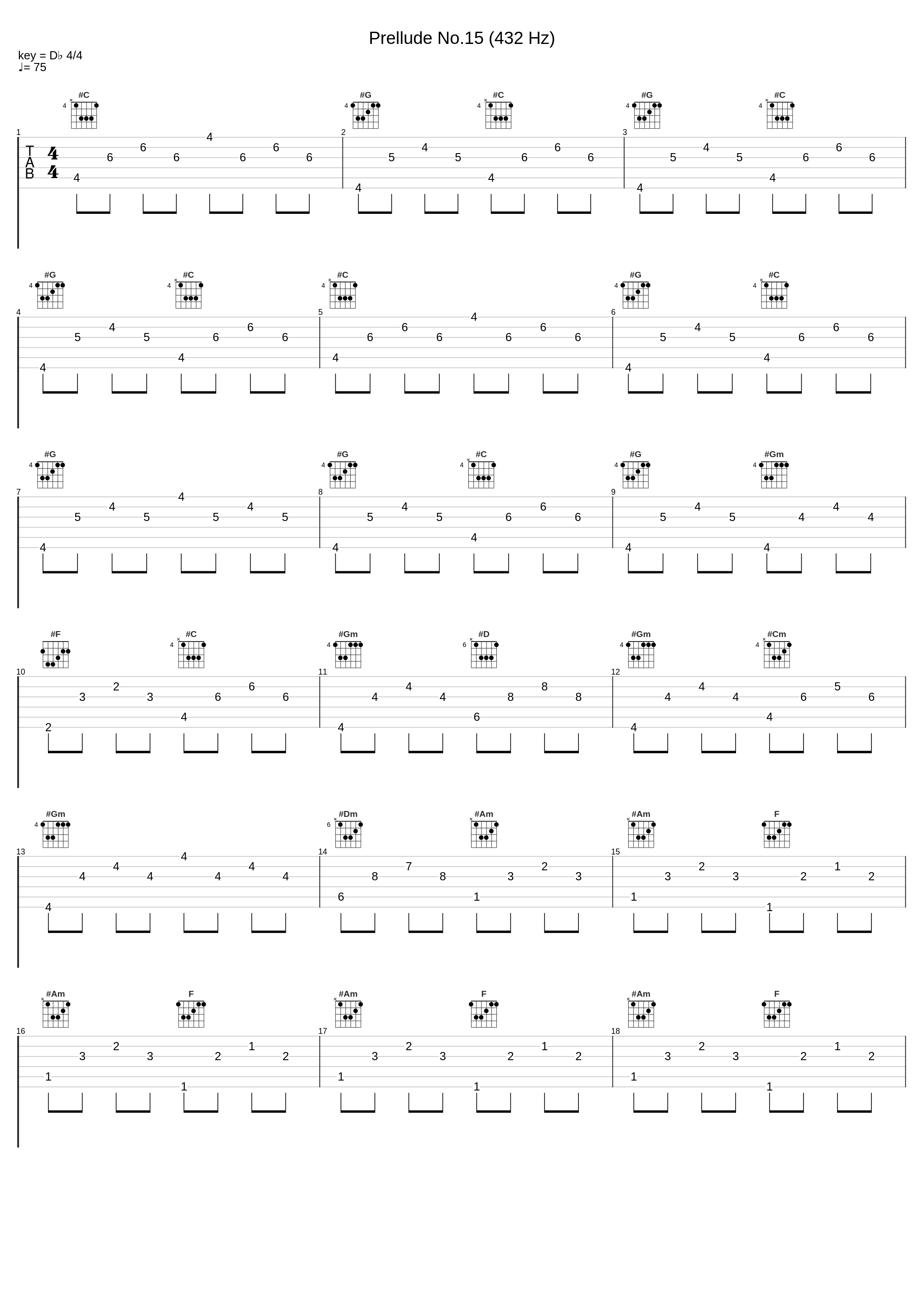 Prellude No.15 (432 Hz)_Frédéric Chopin_1