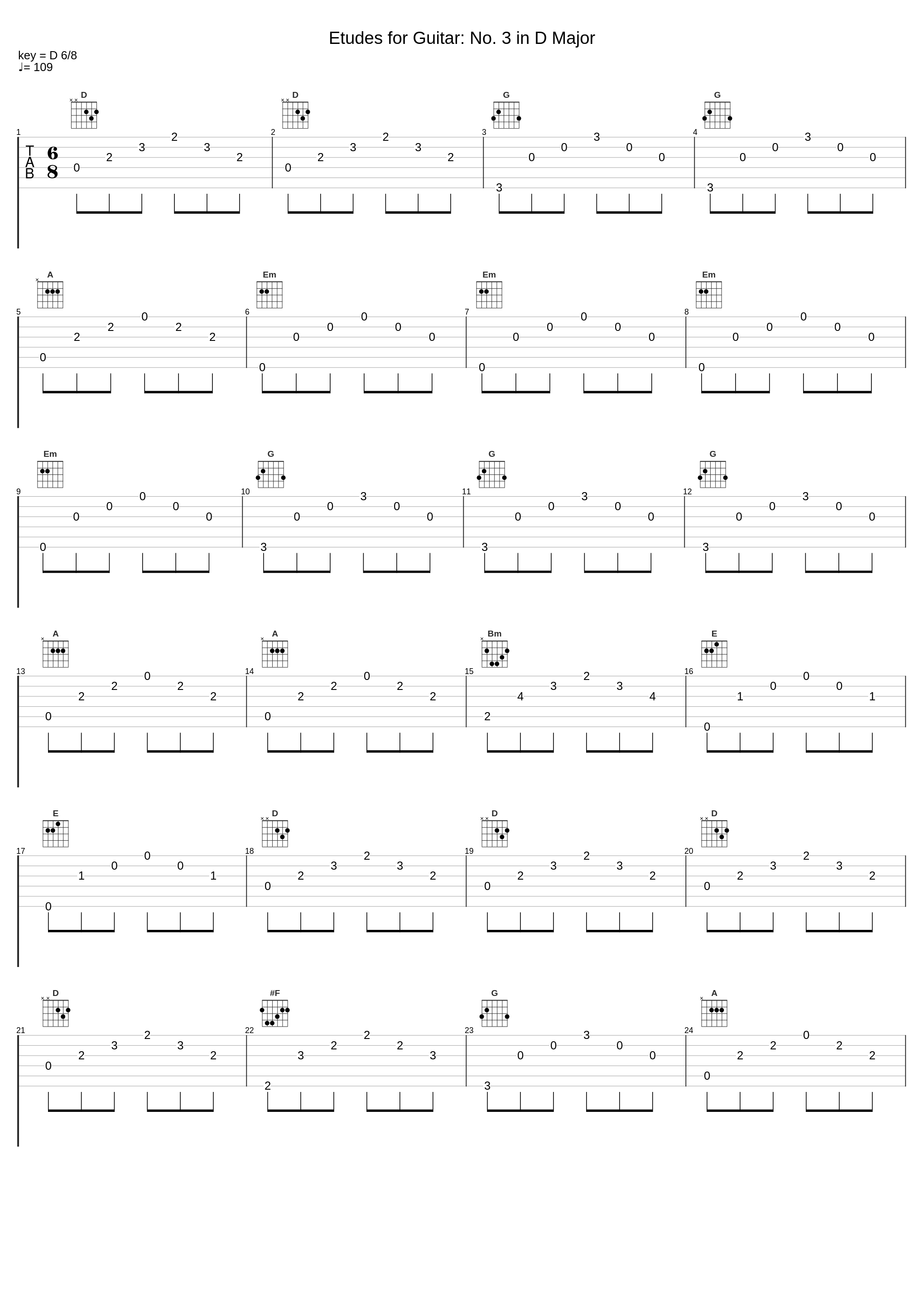 Etudes for Guitar: No. 3 in D Major_Manuel Barrueco_1