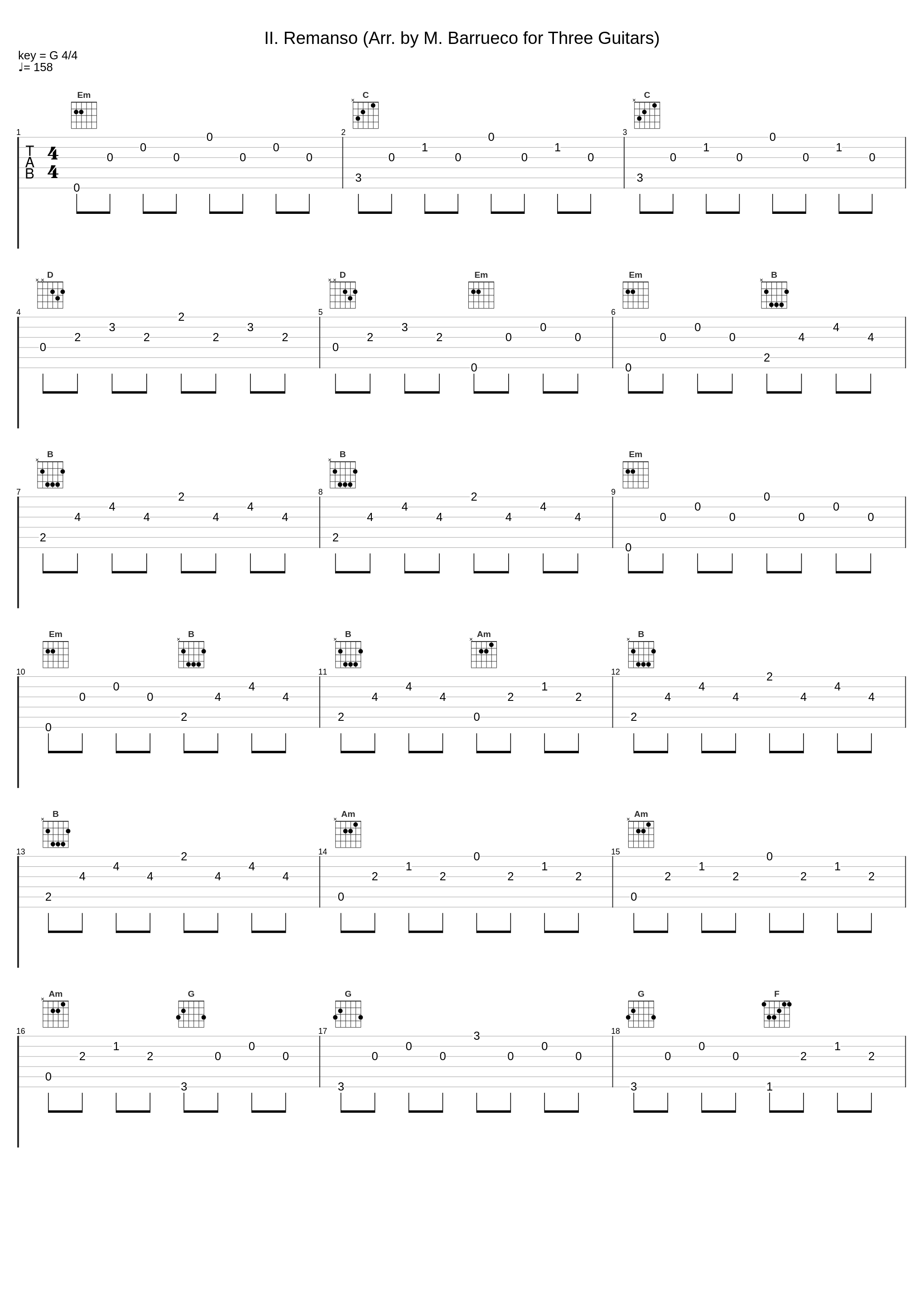 II. Remanso (Arr. by M. Barrueco for Three Guitars)_Manuel Barrueco,Beijing Guitar Duo_1