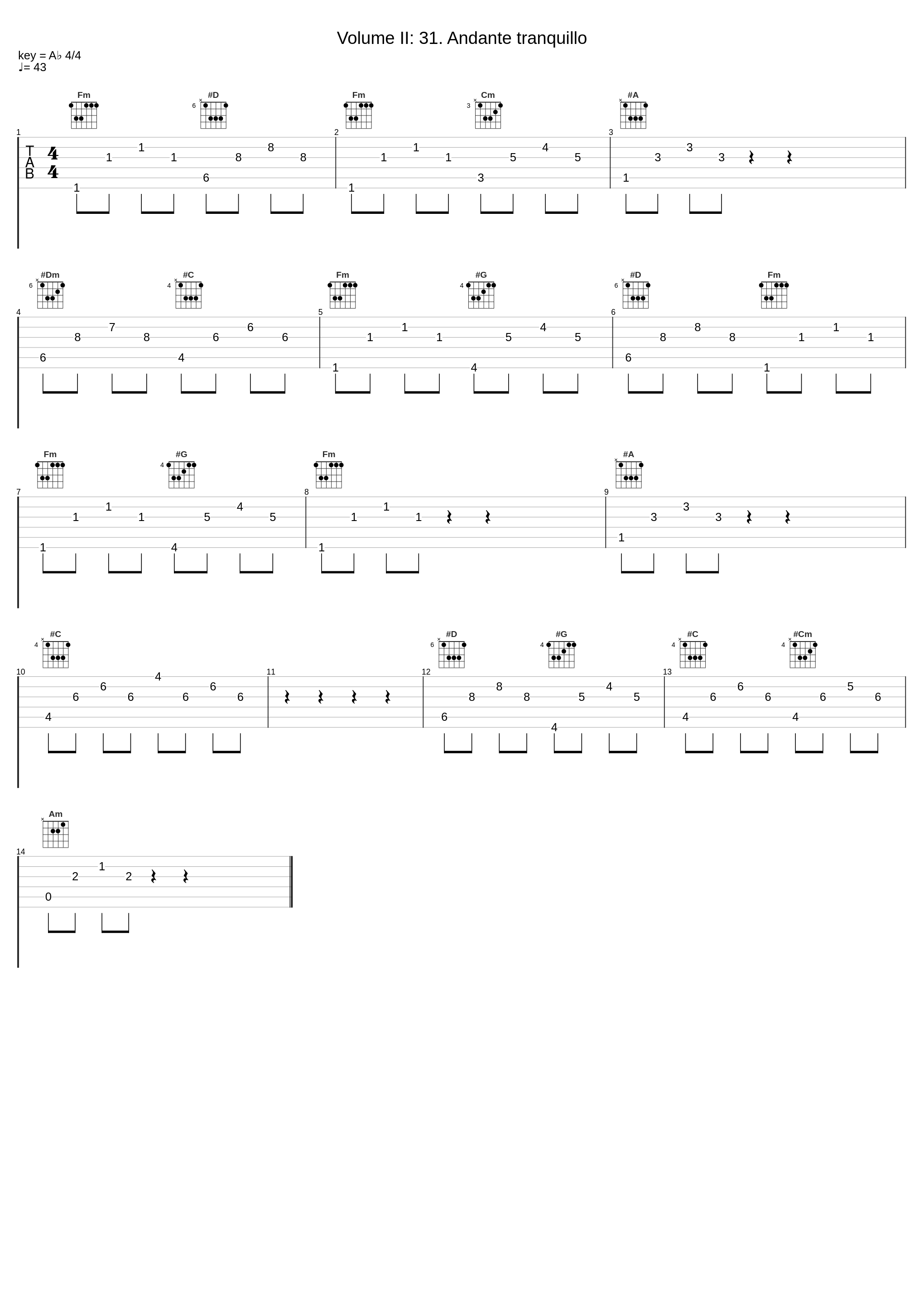 Volume II: 31. Andante tranquillo_György Sándor,Béla Bartók_1