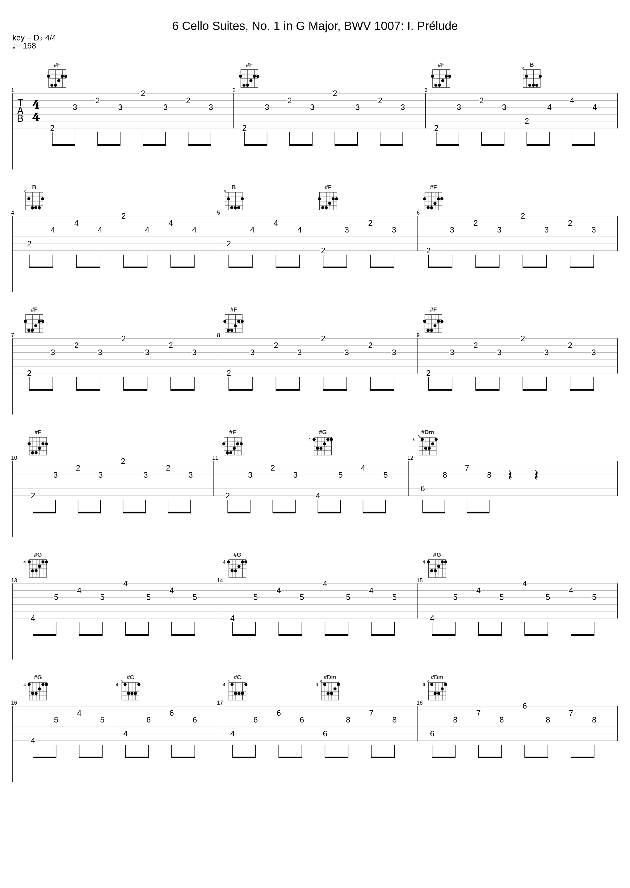 6 Cello Suites, No. 1 in G Major, BWV 1007: I. Prélude_Paul Dwyer_1