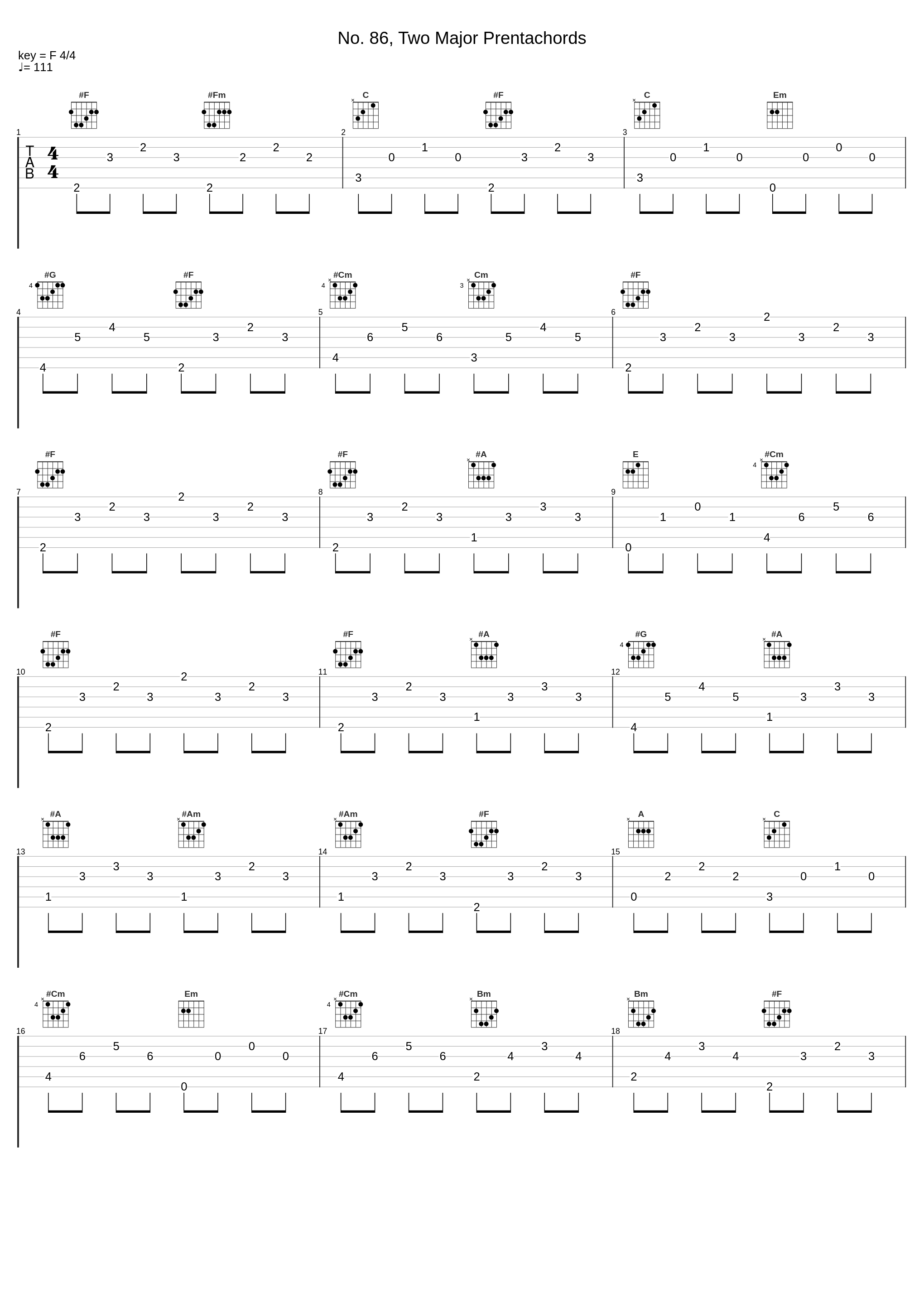 No. 86, Two Major Prentachords_György Sándor,Béla Bartók_1