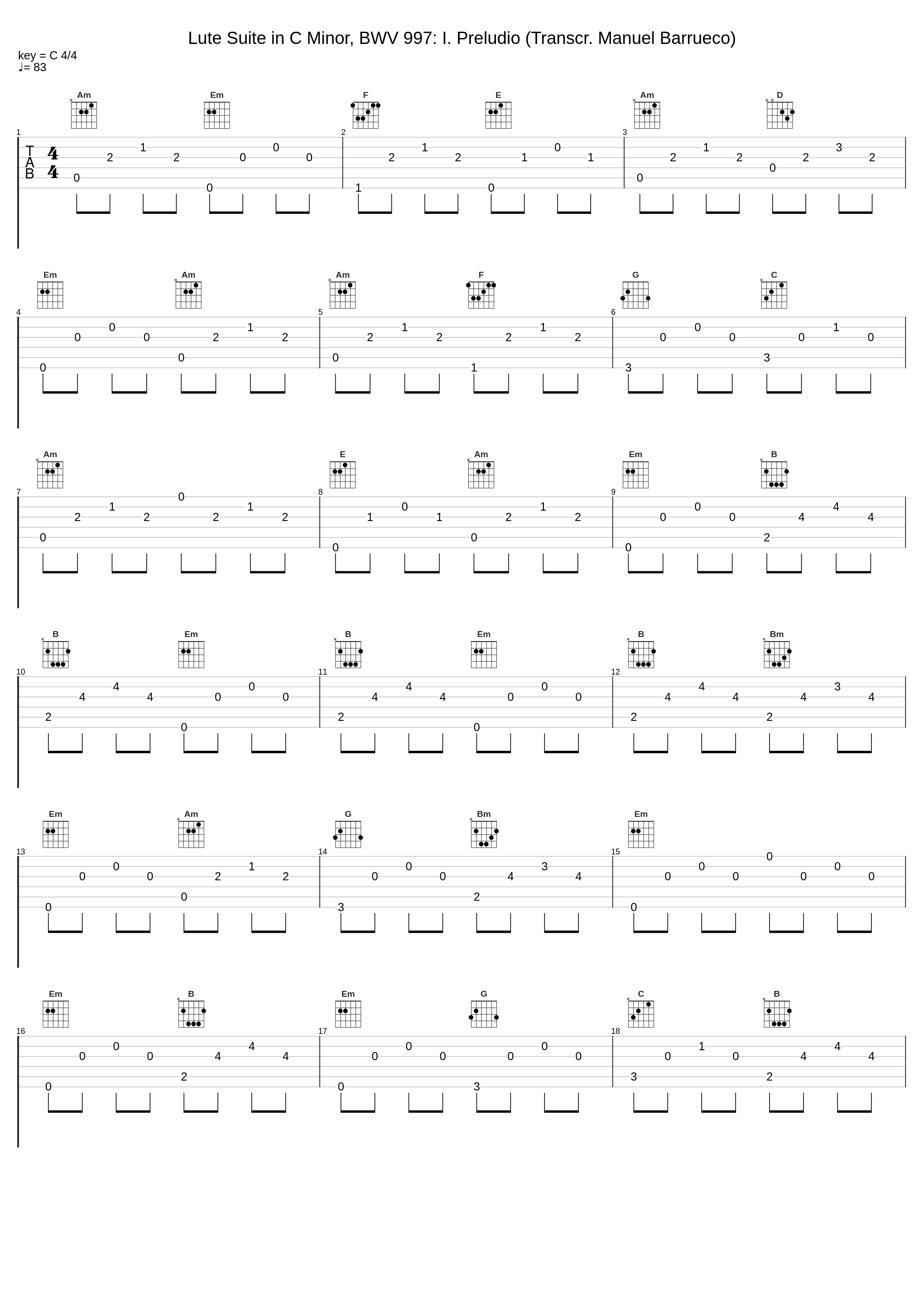 Lute Suite in C Minor, BWV 997: I. Preludio (Transcr. Manuel Barrueco)_Manuel Barrueco_1