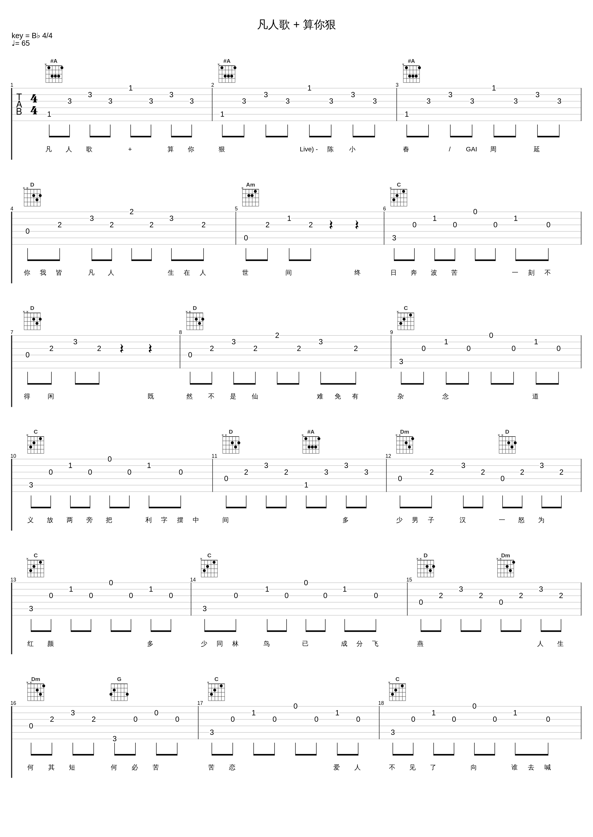 凡人歌 + 算你狠_陈小春,GAI周延_1