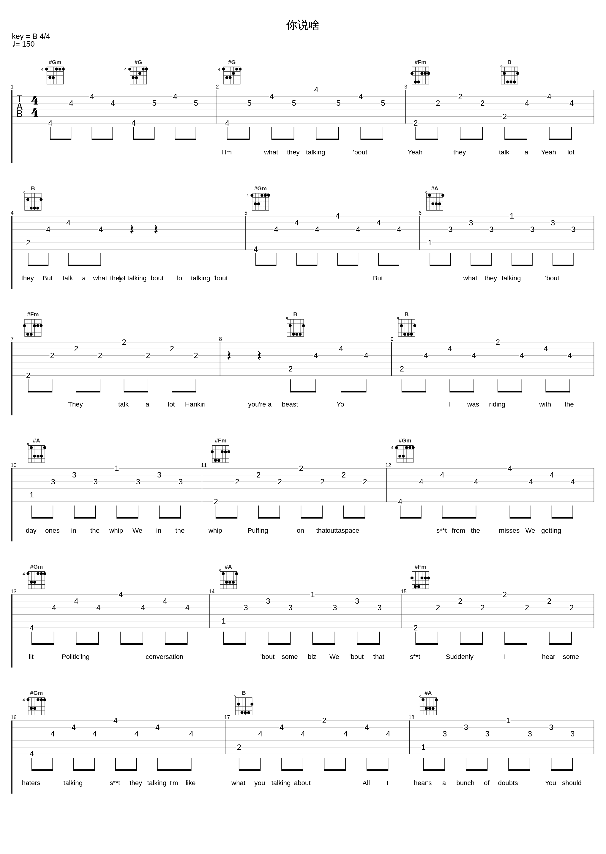 你说啥_HARIKIRI,Bohan Phoenix,马思唯,J.Mag_1