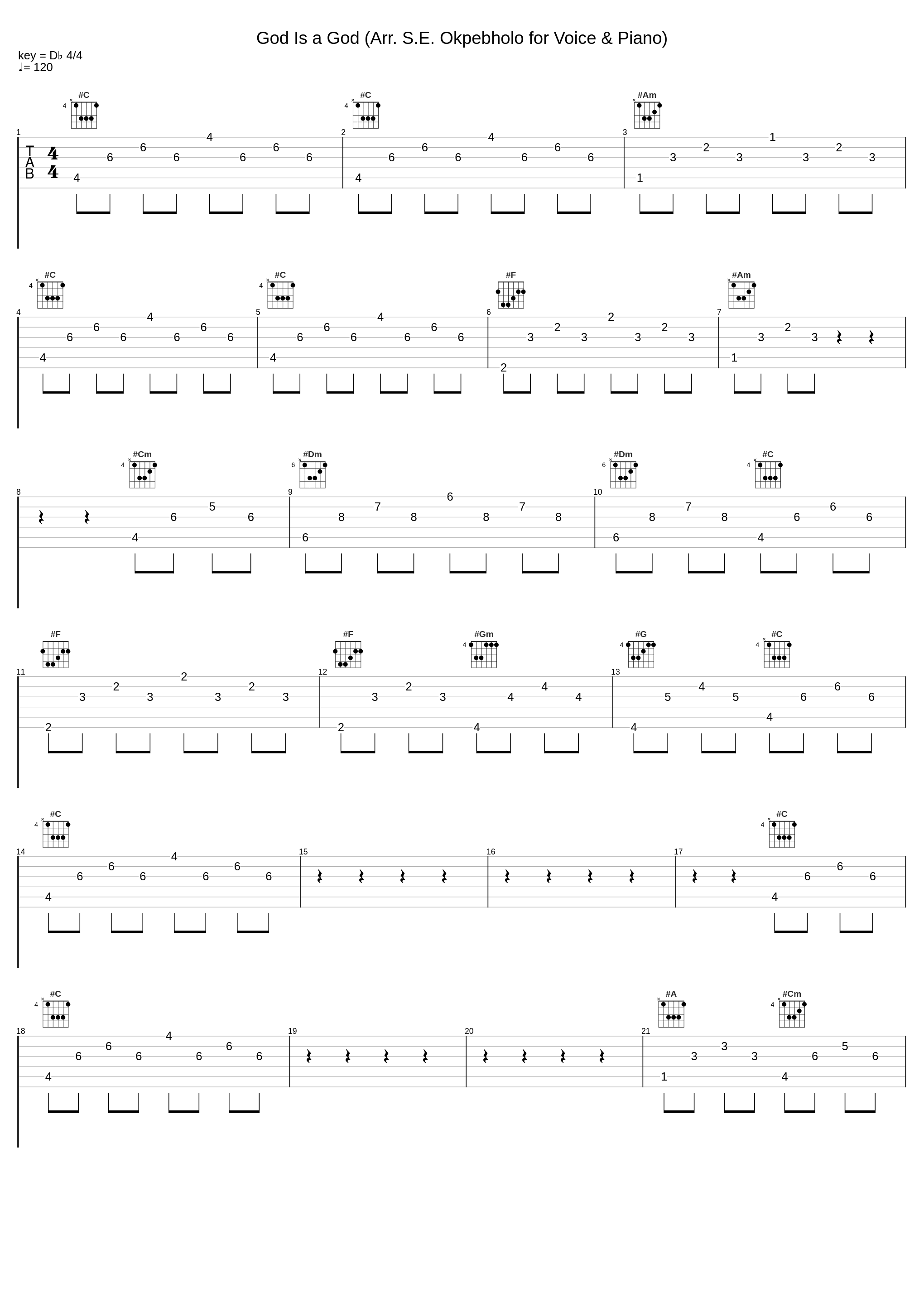God Is a God (Arr. S.E. Okpebholo for Voice & Piano)_Will Liverman,Paul Sanchez_1