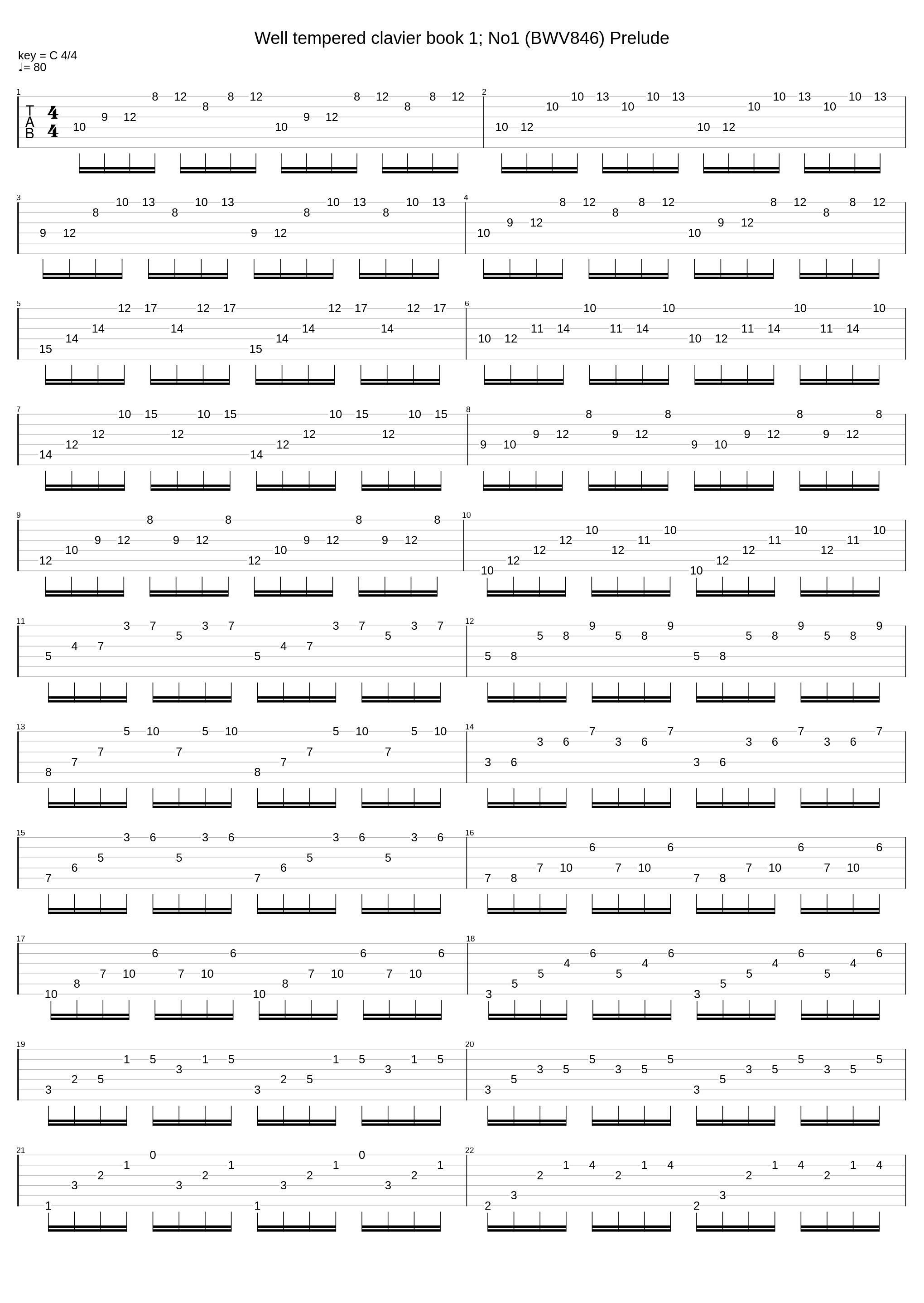 Well Tempered Clavier Bok 1 No1 Bwv846 Prelude_Paul Gilbert_1