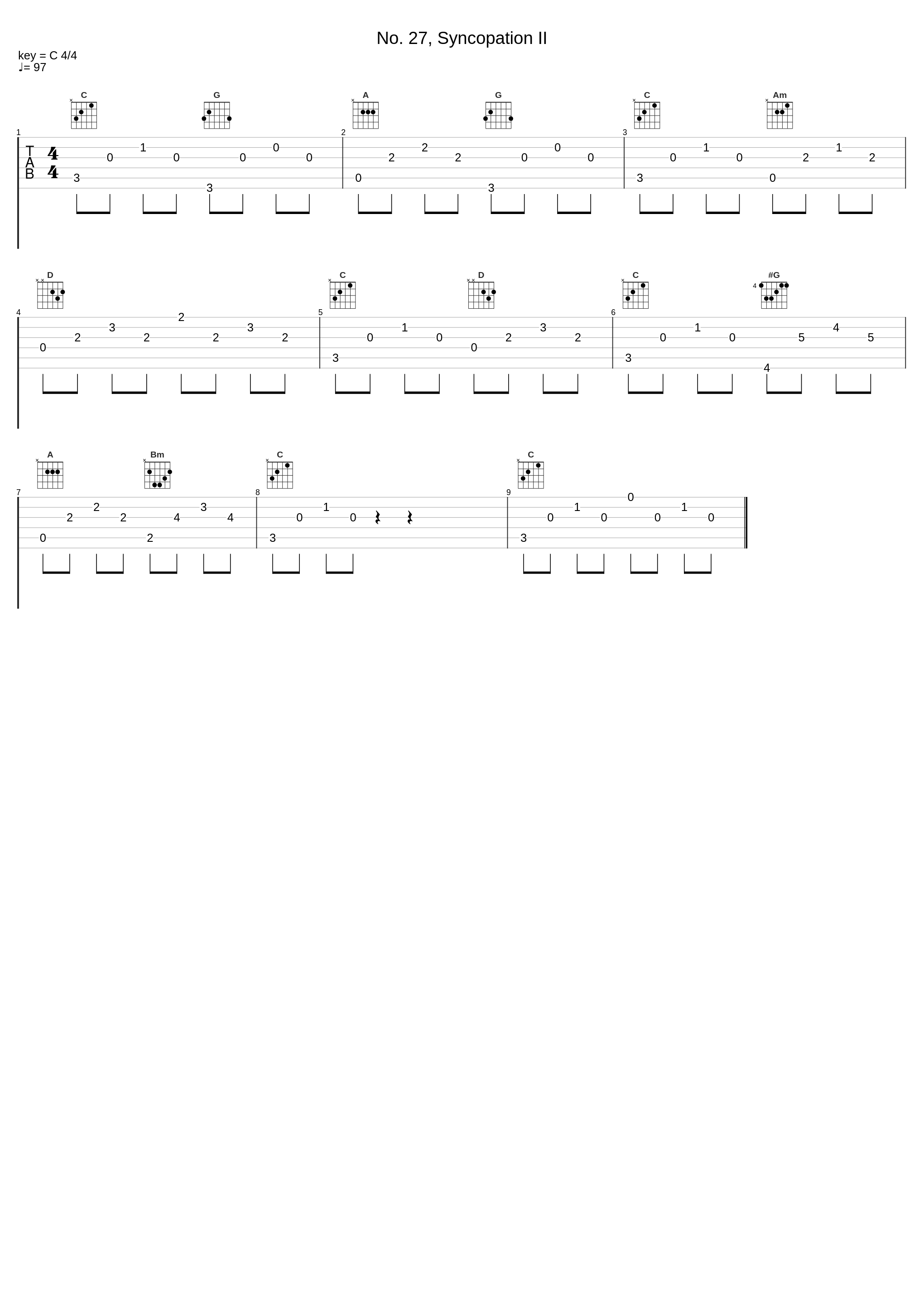 No. 27, Syncopation II_György Sándor,Béla Bartók_1