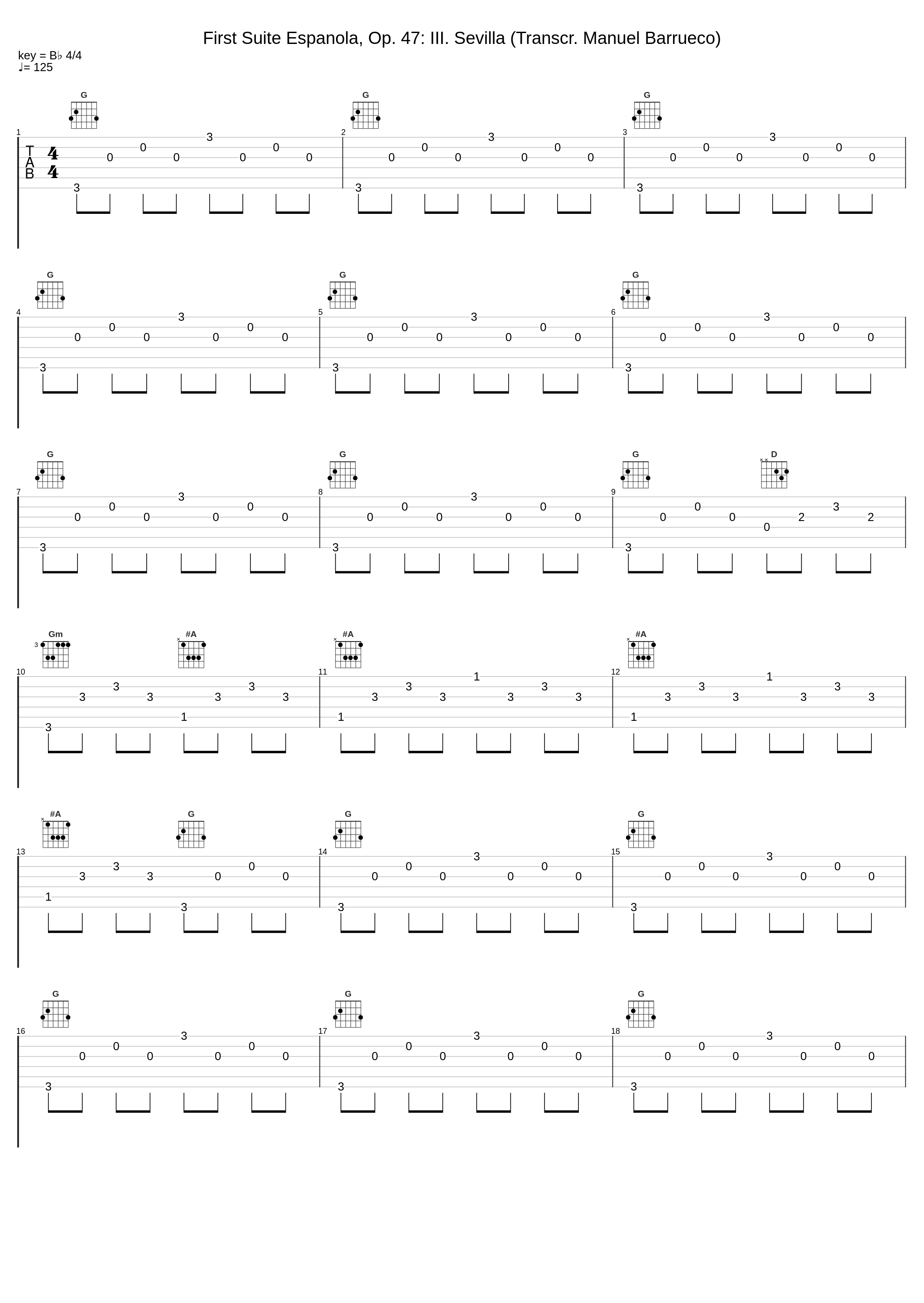 First Suite Espanola, Op. 47: III. Sevilla (Transcr. Manuel Barrueco)_Manuel Barrueco_1