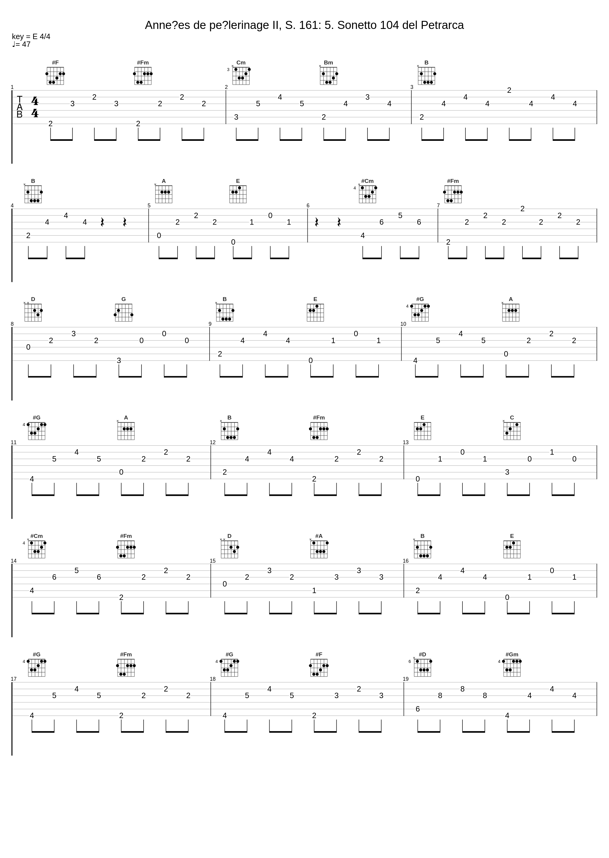 Années de pèlerinage II, S. 161: 5. Sonetto 104 del Petrarca_Al Goranski,Franz Liszt_1