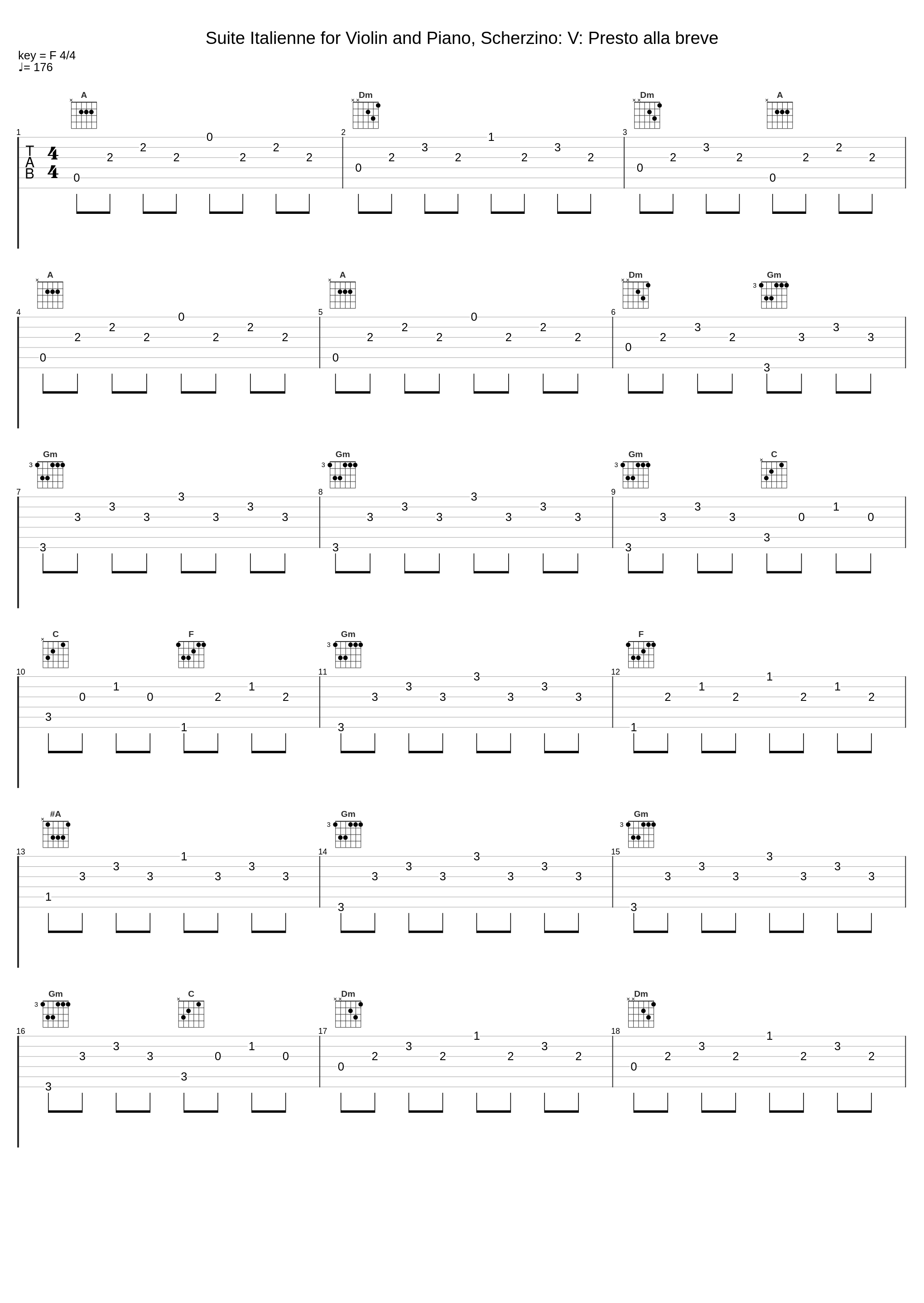 Suite Italienne for Violin and Piano, Scherzino: V: Presto alla breve_Bruno Monteiro,João Paulo Santos,Igor Stravinsky_1