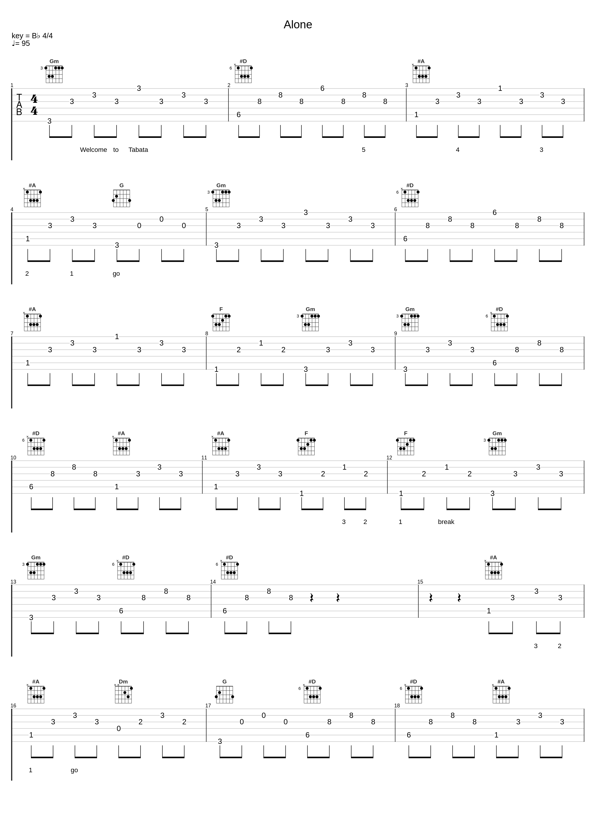 Alone_Tabata Music_1