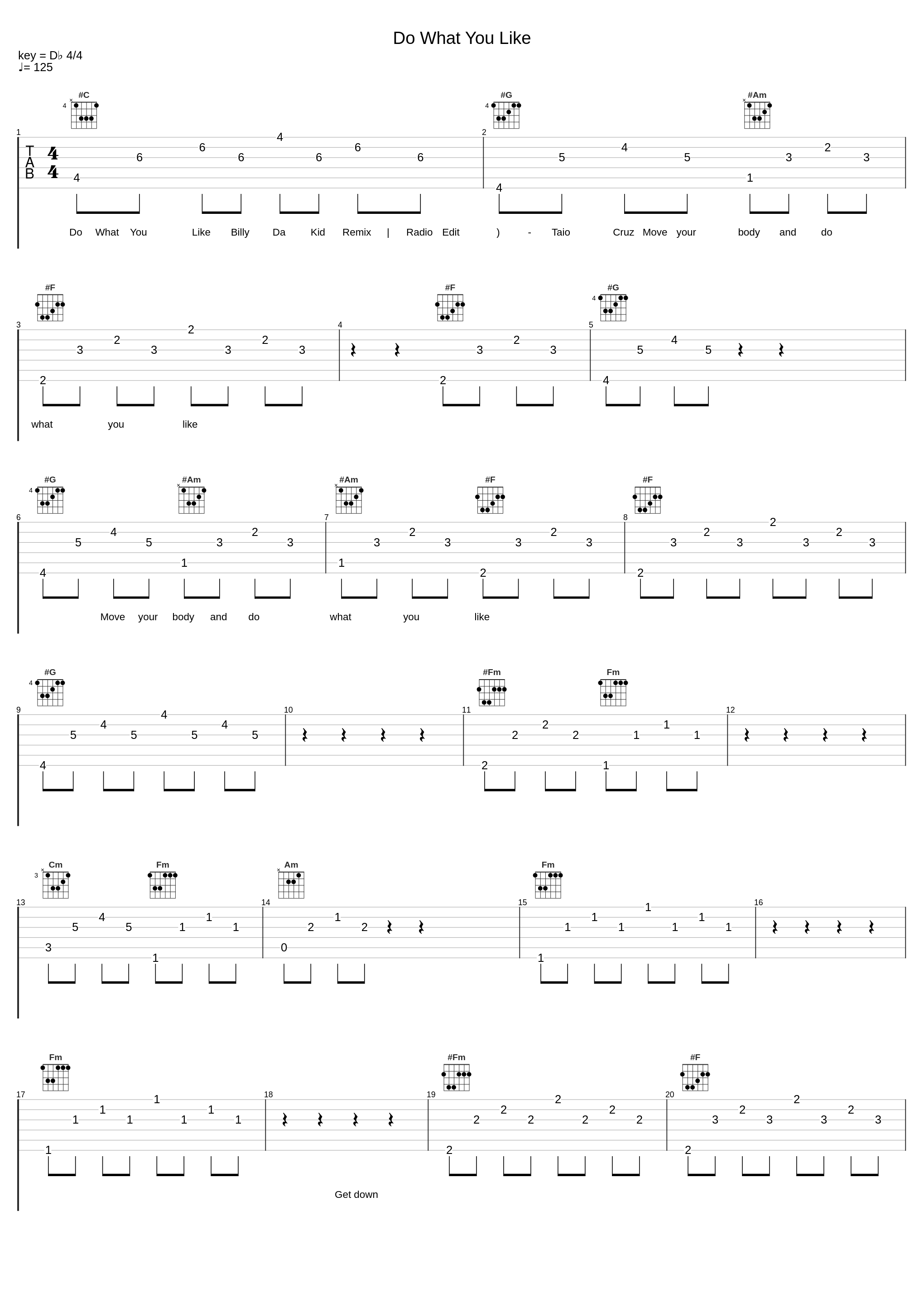 Do What You Like_Taio Cruz,Billy Da Kid_1