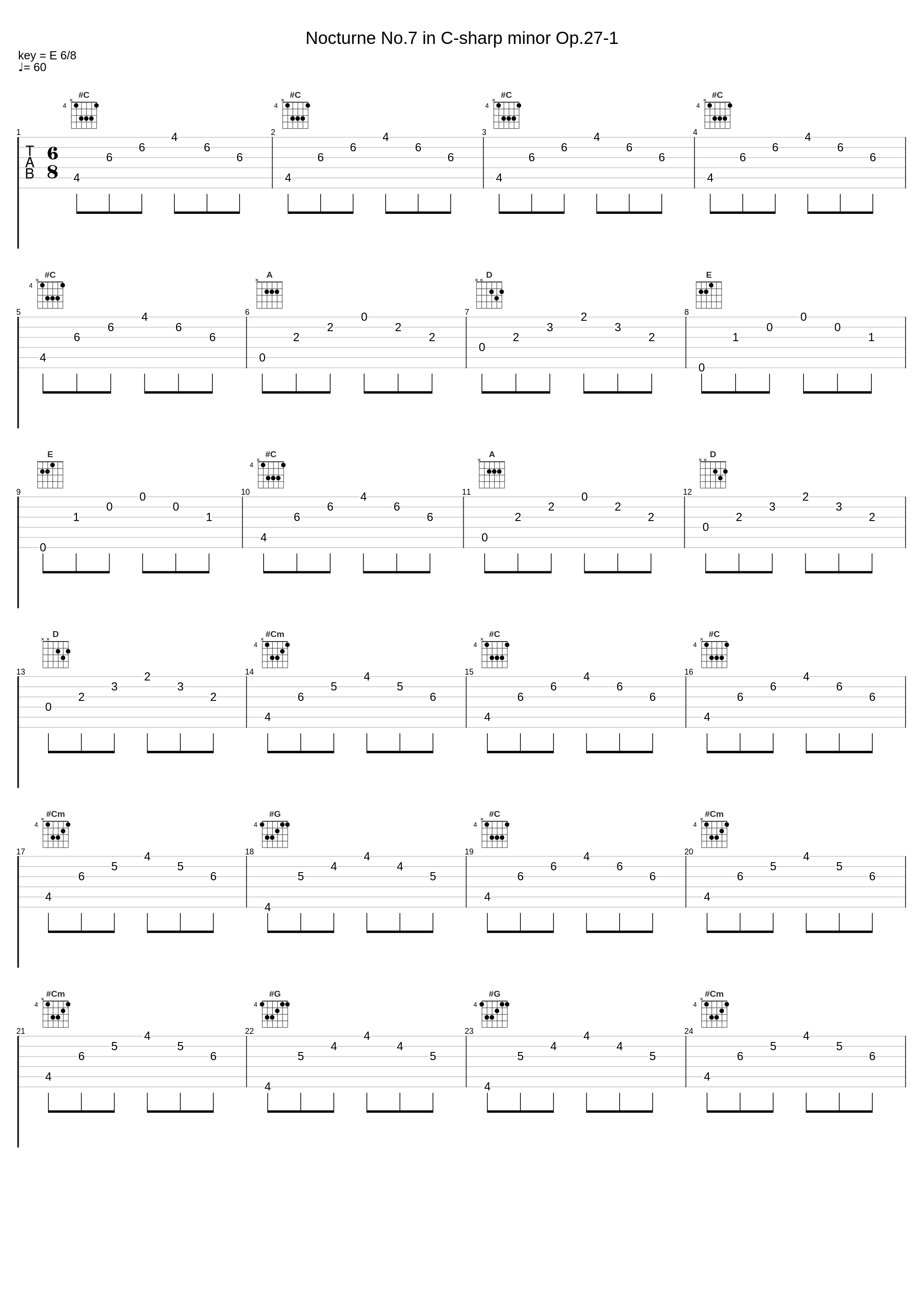 Nocturne No.7 in C-sharp minor Op.27-1_Frédéric Chopin_1