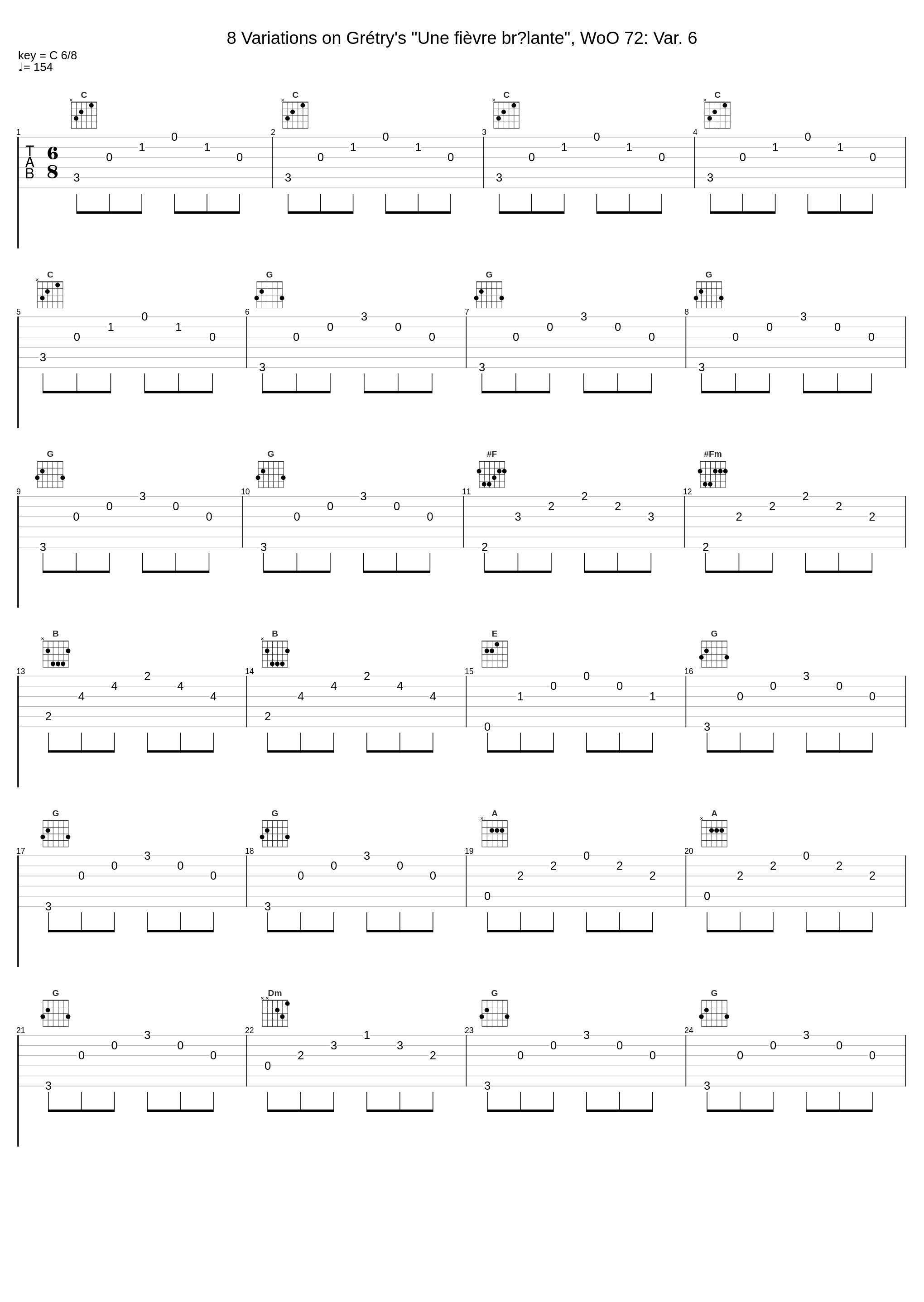 8 Variations on Grétry's "Une fièvre brûlante", WoO 72: Var. 6_Giuseppe Bruno_1