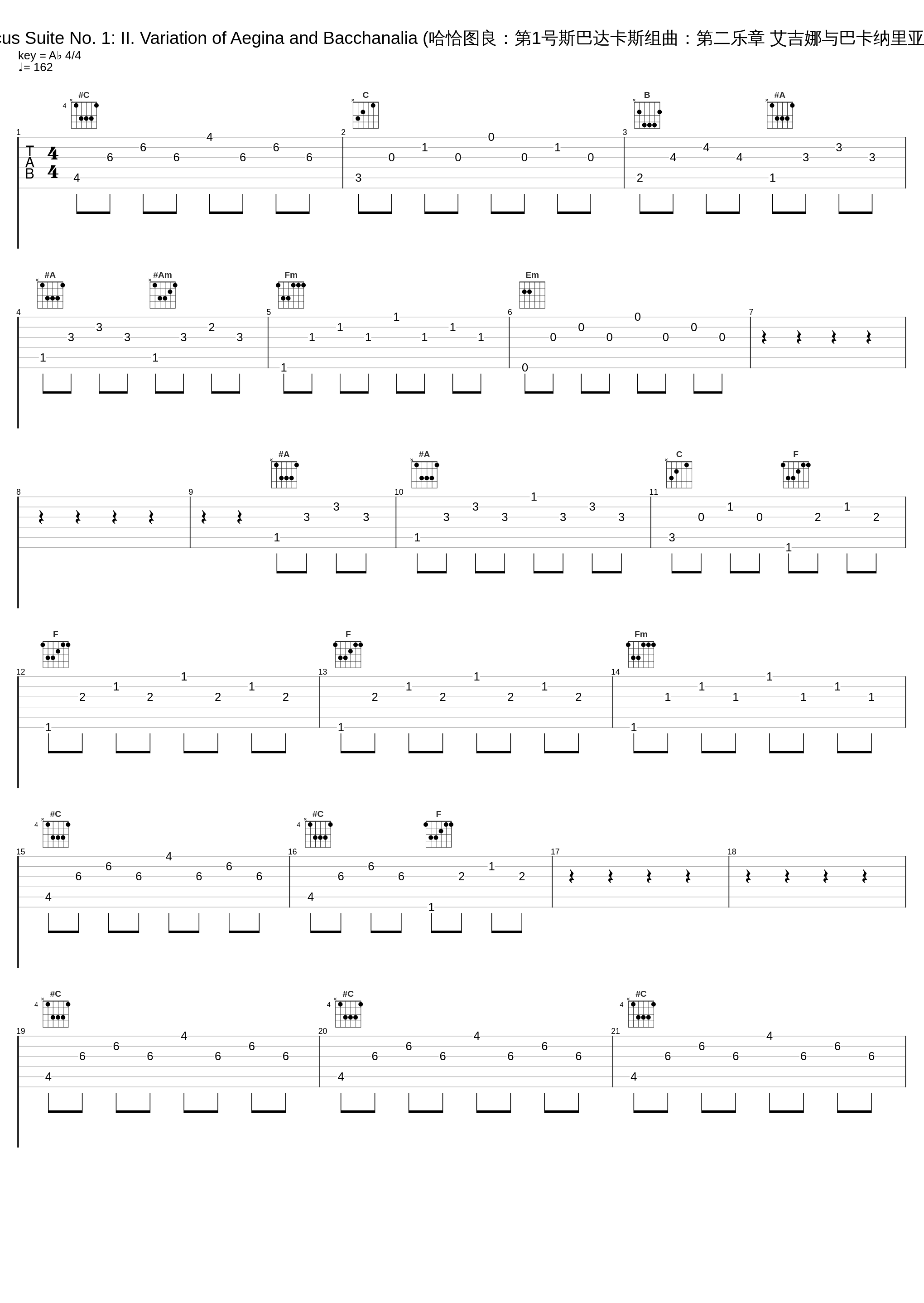 Spartacus Suite No. 1: II. Variation of Aegina and Bacchanalia (哈恰图良：第1号斯巴达卡斯组曲：第二乐章 艾吉娜与巴卡纳里亚变奏曲)_Aram Khachaturian,Wiener Philharmoniker_1