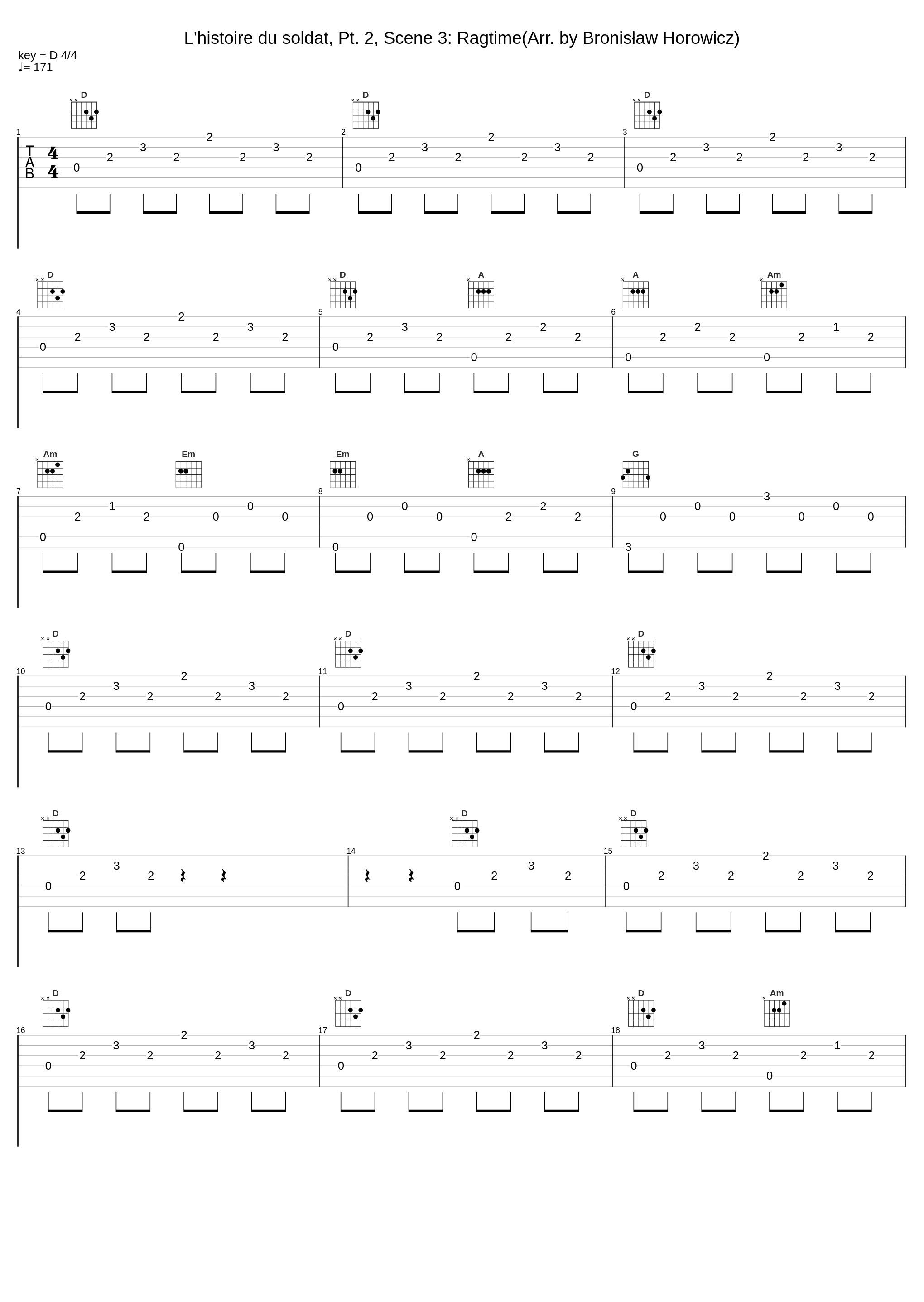 L'histoire du soldat, Pt. 2, Scene 3: Ragtime(Arr. by Bronisław Horowicz)_Igor Stravinsky,Julius Levine,Alexandre Schneider,Alfred Howard_1