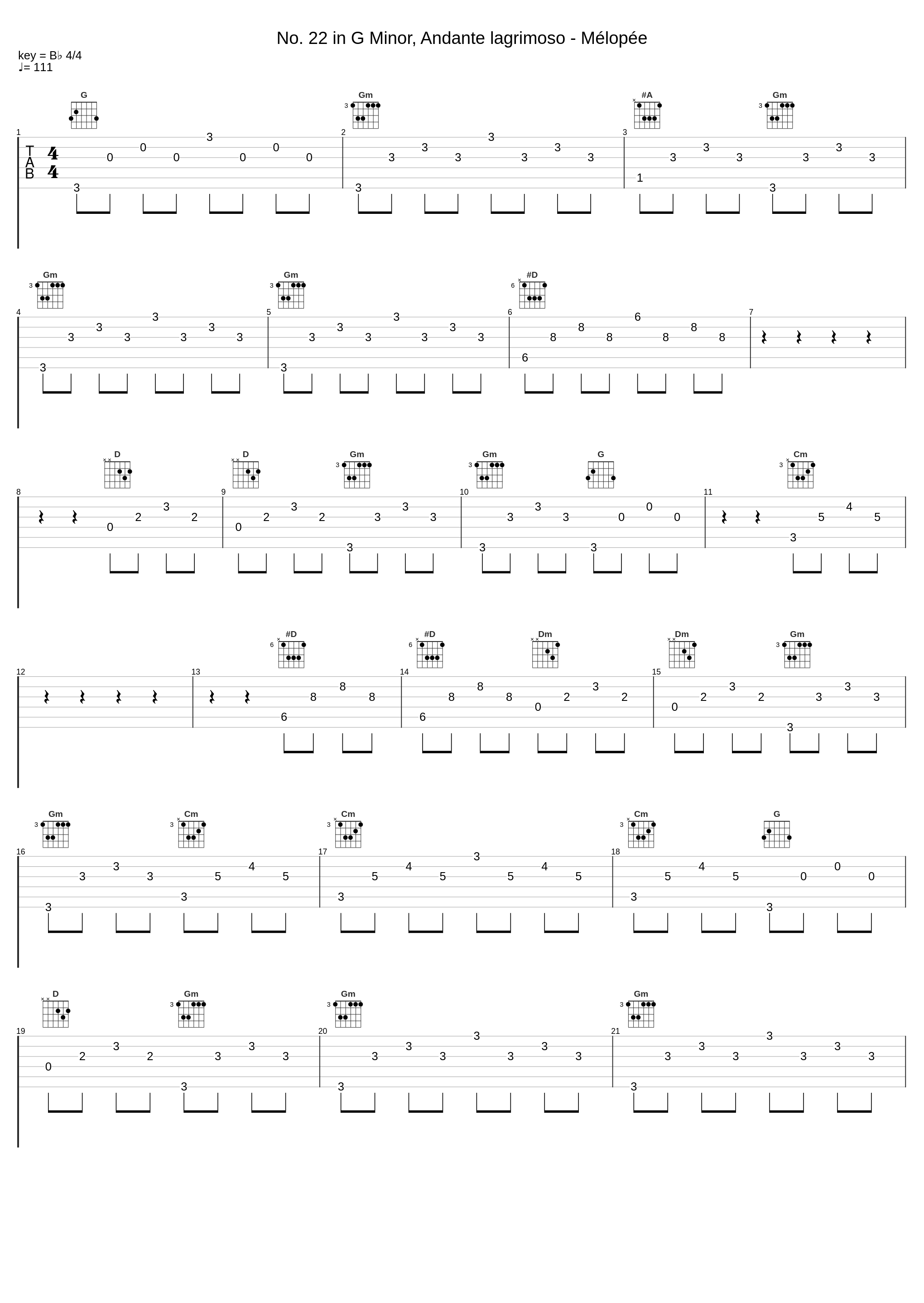 No. 22 in G Minor, Andante lagrimoso - Mélopée_Vincent Beer-Demander_1