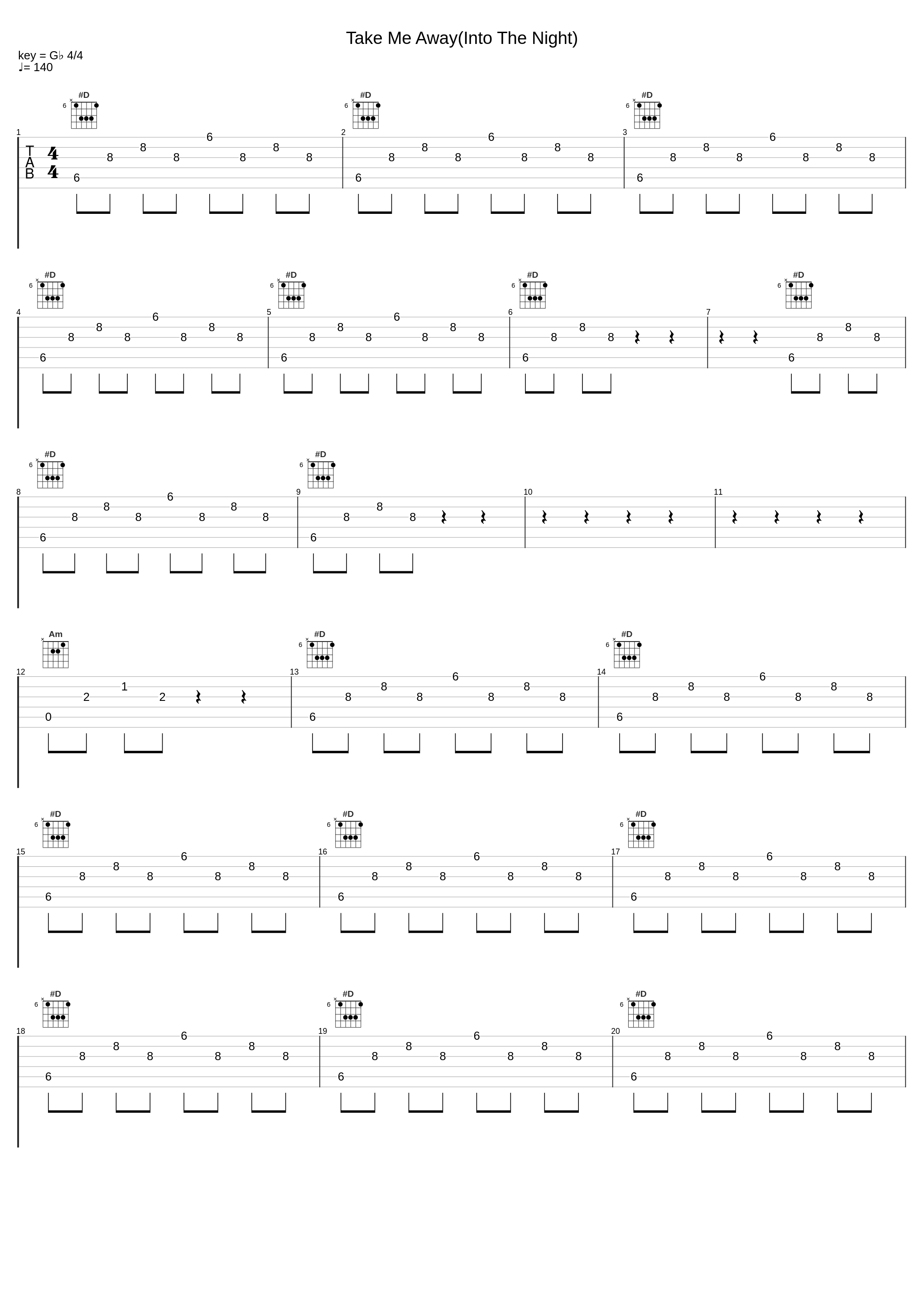 Take Me Away(Into The Night)_4 Strings_1