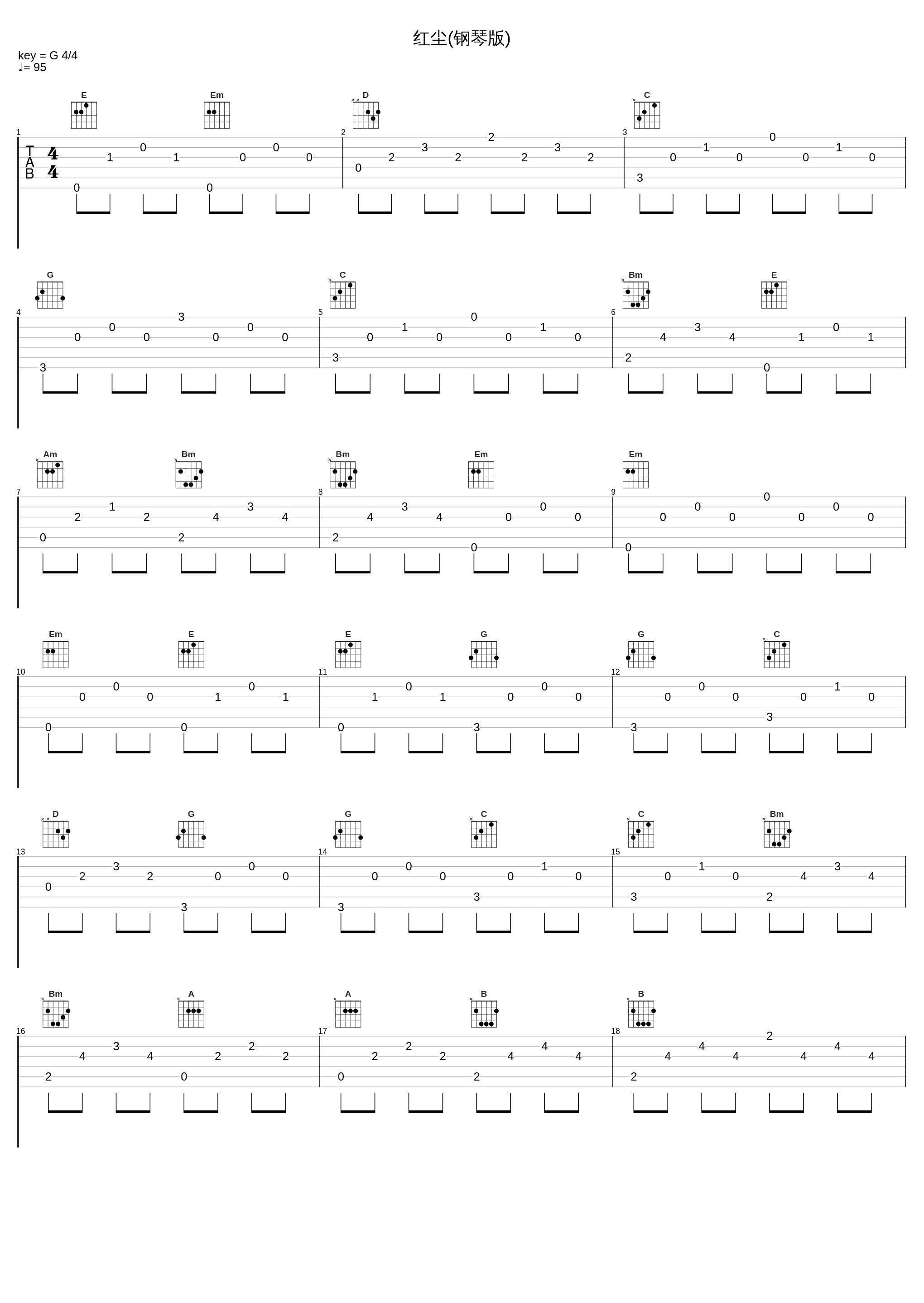 红尘(钢琴版)_昼夜_1