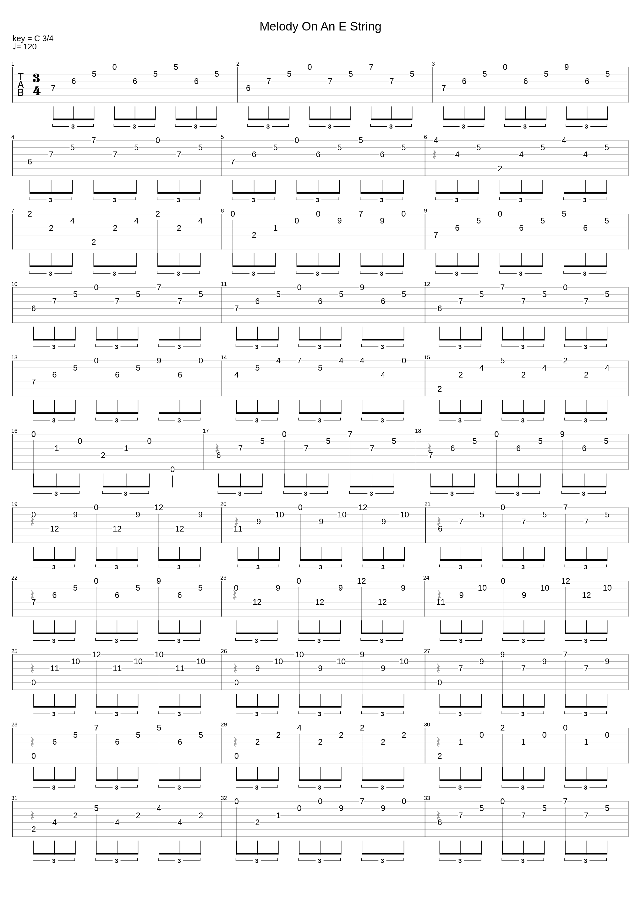 Melody On An E String_Fernando Sor_1