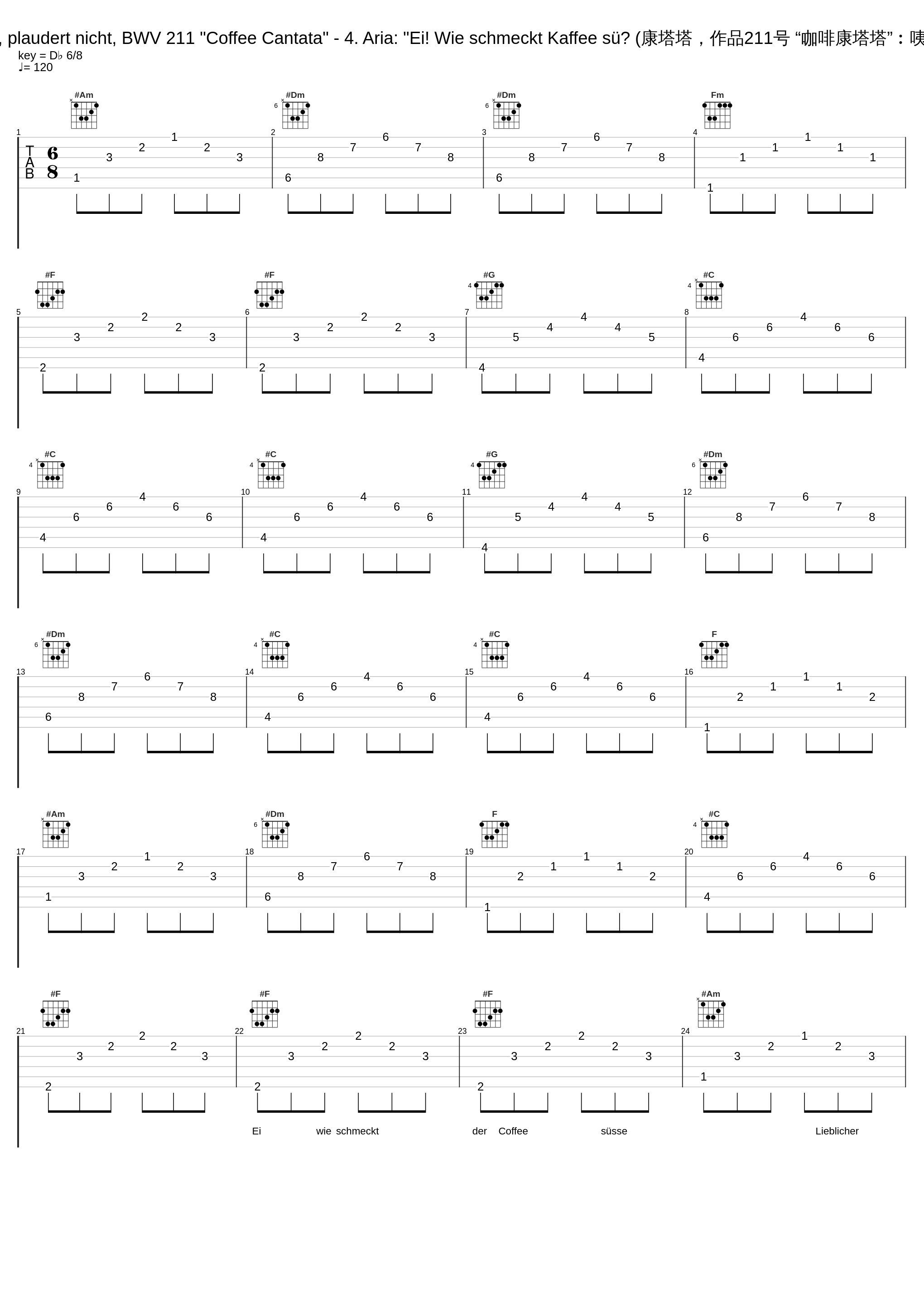 Schweigt stille, plaudert nicht, BWV 211 "Coffee Cantata" - 4. Aria: "Ei! Wie schmeckt Kaffee süß (康塔塔，作品211号 “咖啡康塔塔”︰咦！味道甜咖啡)_Orchestra of the Age of Enlightenment,Gustav Leonhardt,Barbara Bonney_1