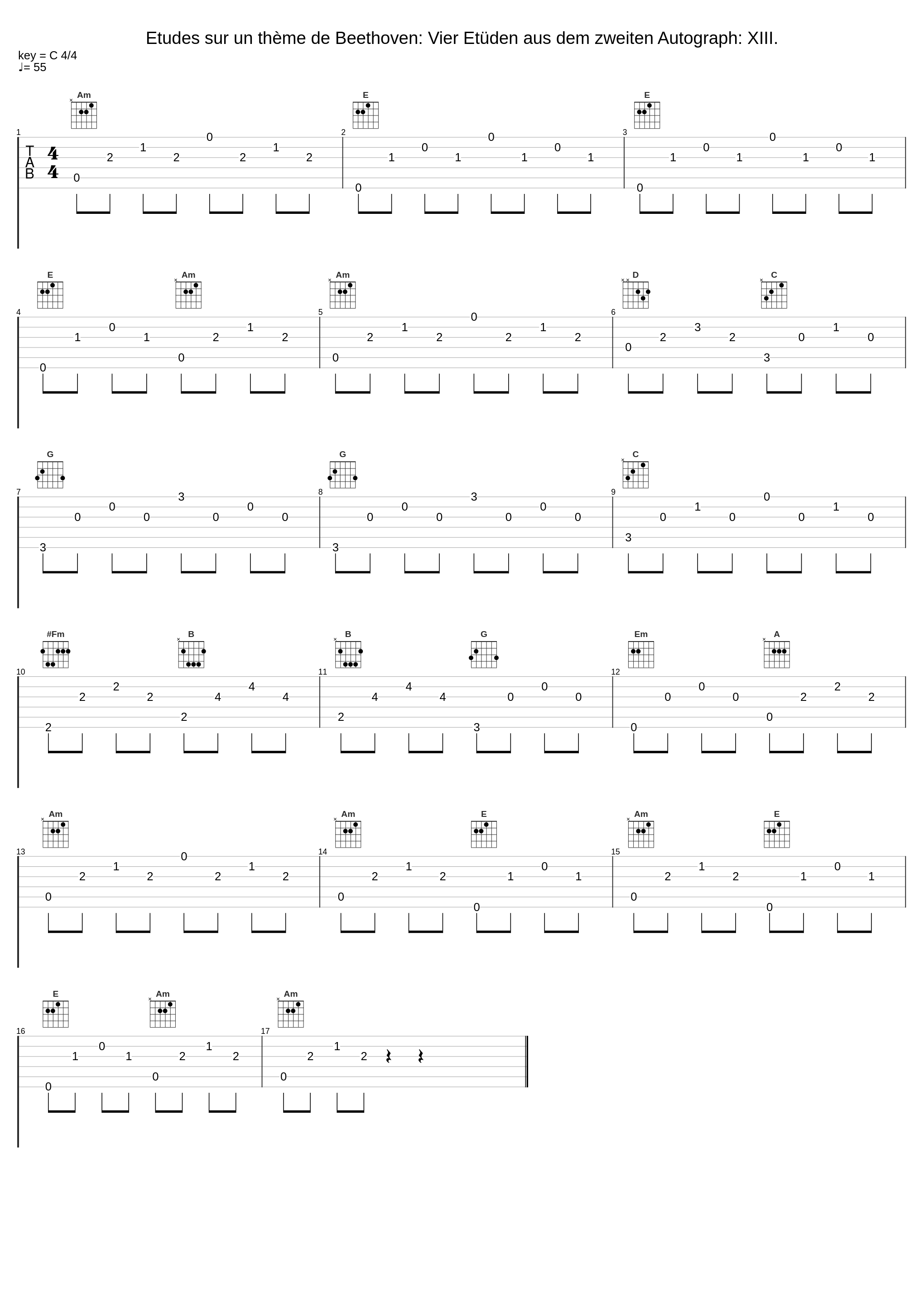 Etudes sur un thème de Beethoven: Vier Etüden aus dem zweiten Autograph: XIII._Eric Le Sage,Robert Schumann_1