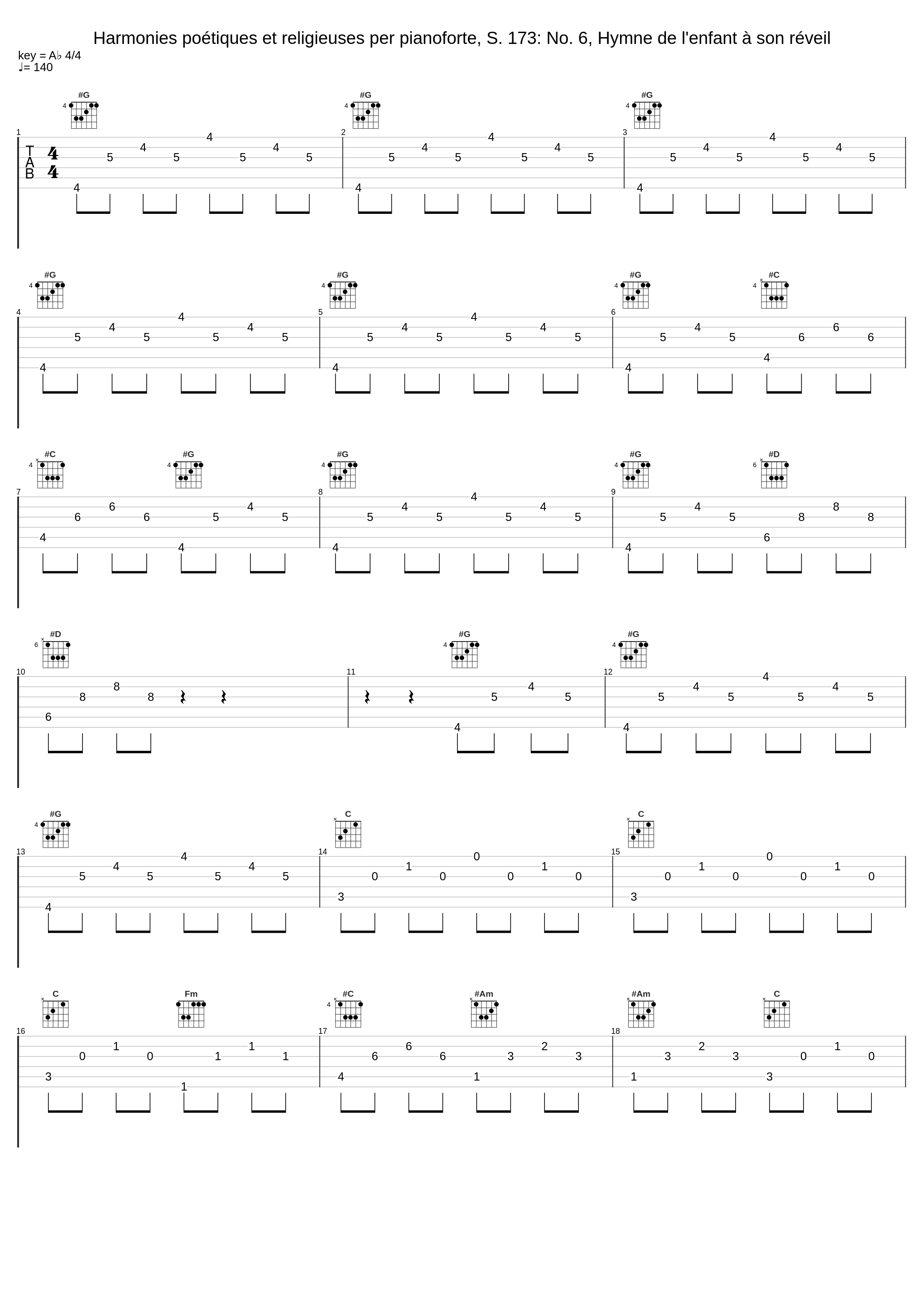 Harmonies poétiques et religieuses per pianoforte, S. 173: No. 6, Hymne de l'enfant à son réveil_Carlo Grante,Franz Liszt_1