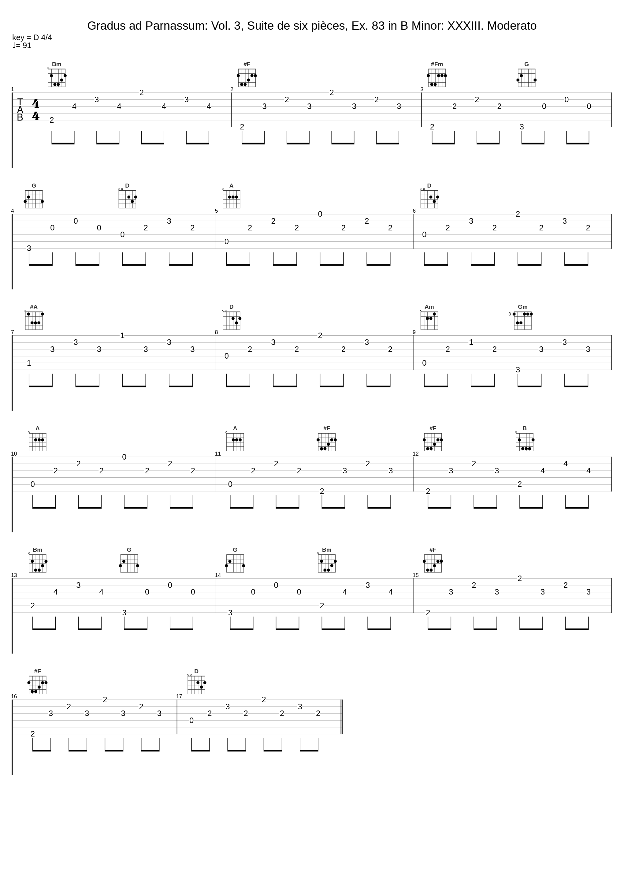 Gradus ad Parnassum: Vol. 3, Suite de six pièces, Ex. 83 in B Minor: XXXIII. Moderato_Roberto Prosseda_1