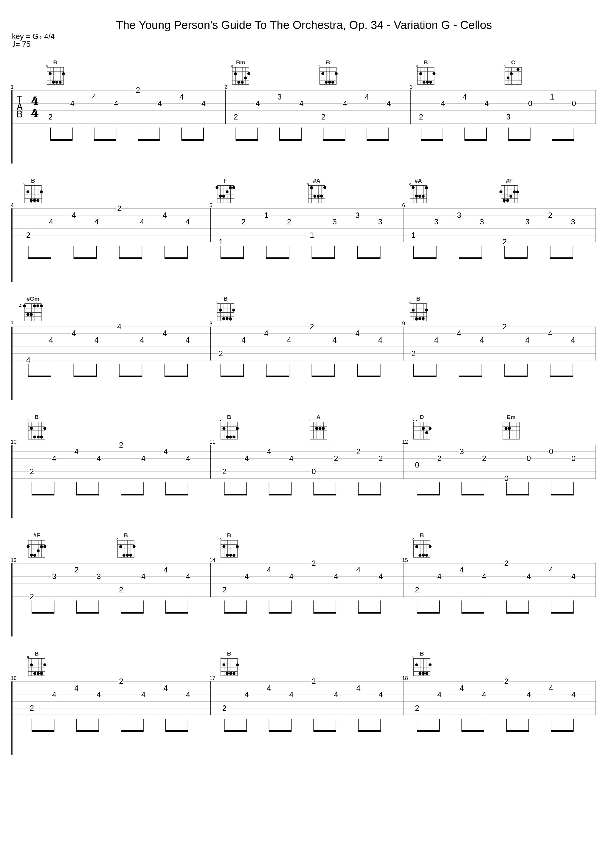 The Young Person's Guide To The Orchestra, Op. 34 - Variation G - Cellos_Benjamin Britten_1