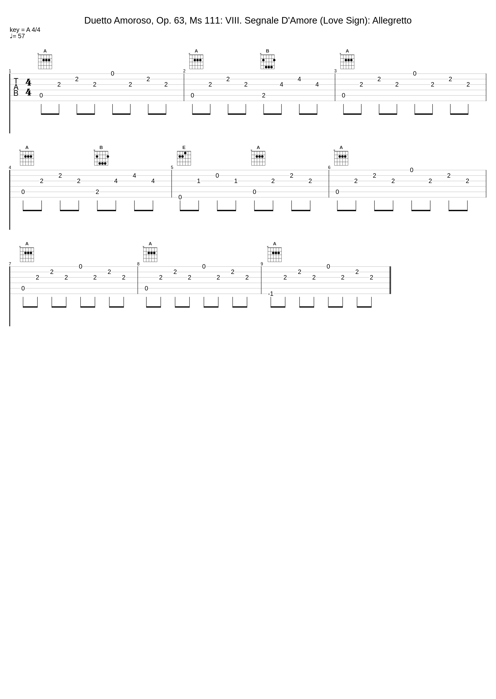 Duetto Amoroso, Op. 63, Ms 111: VIII. Segnale D'Amore (Love Sign): Allegretto_Luigi Alberto Bianchi_1