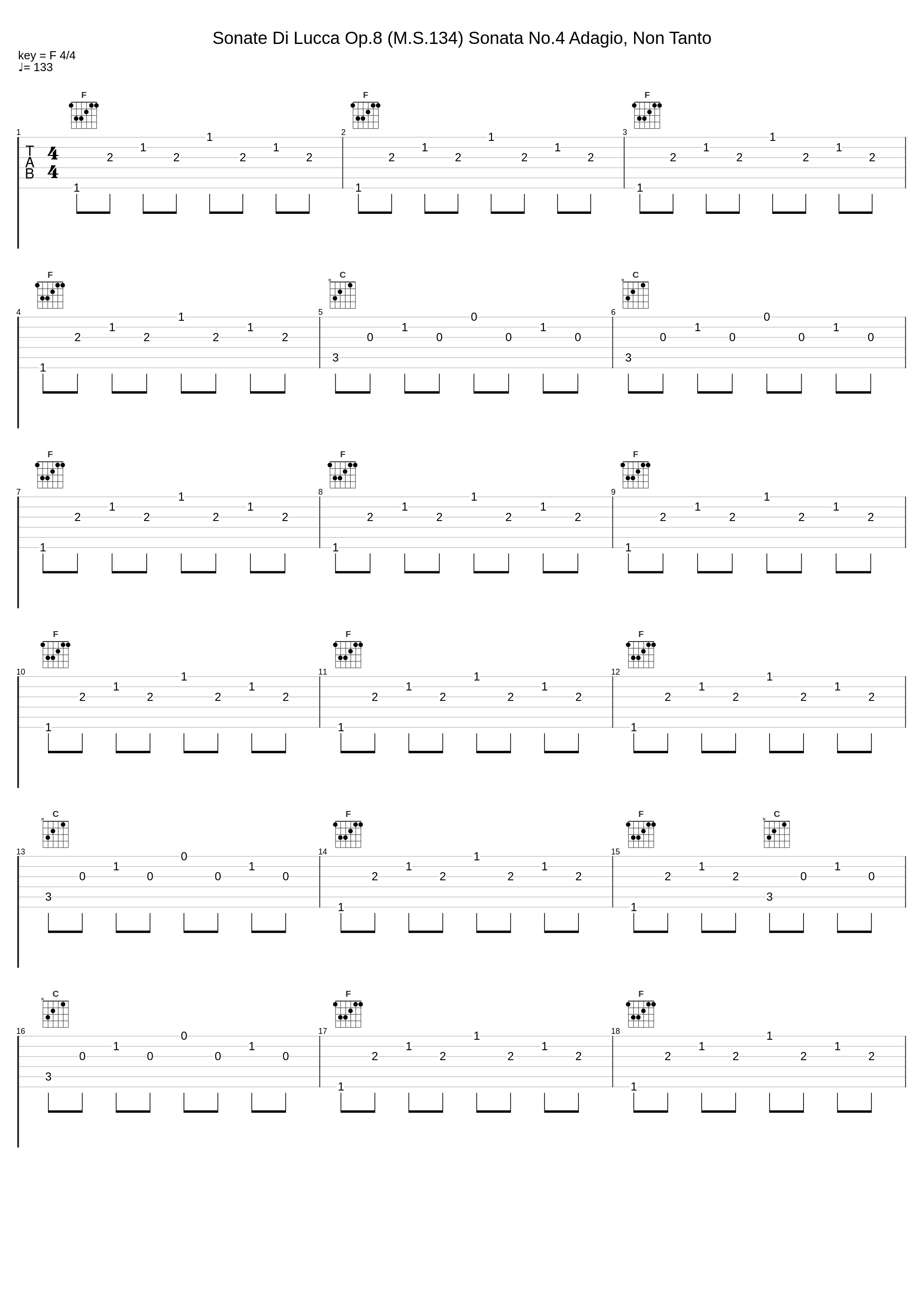 Sonate Di Lucca Op.8 (M.S.134) Sonata No.4 Adagio, Non Tanto_Luigi Alberto Bianchi_1